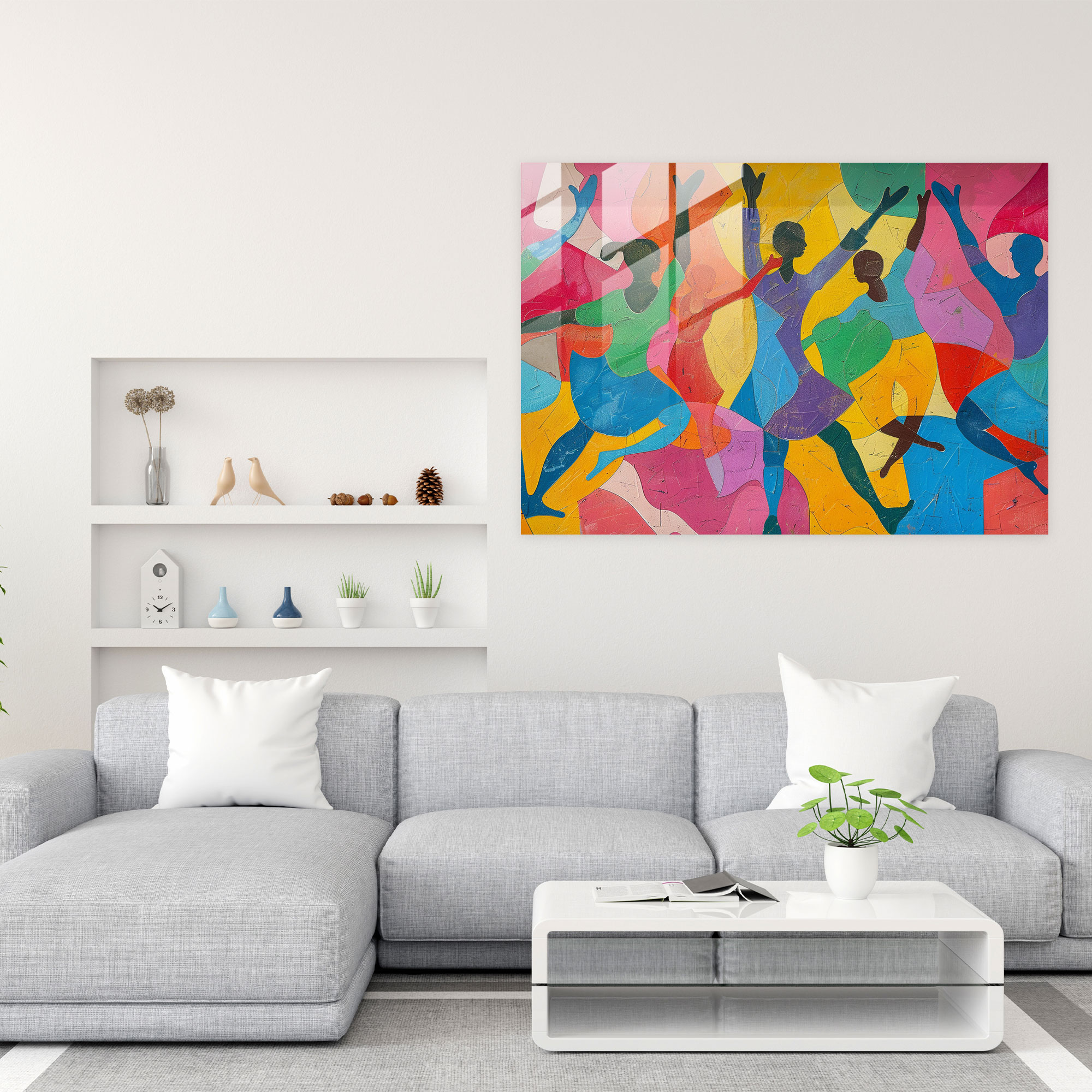 Henri Matisse Glass Print - Abstract Dancers - Henri Matisse, Wall Decoration, Glass Print, Glass Art