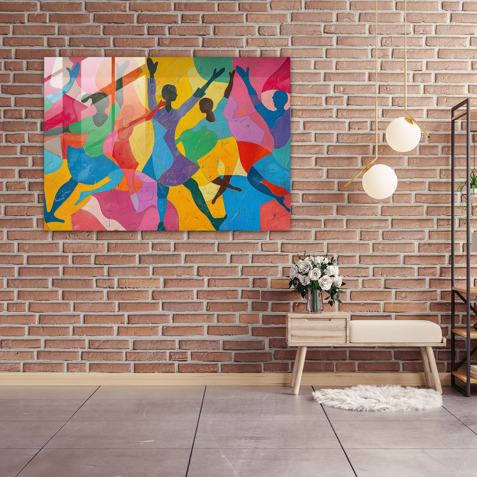 Henri Matisse Glass Print - Abstract Dancers - Henri Matisse, Wall Decoration, Glass Print, Glass Art