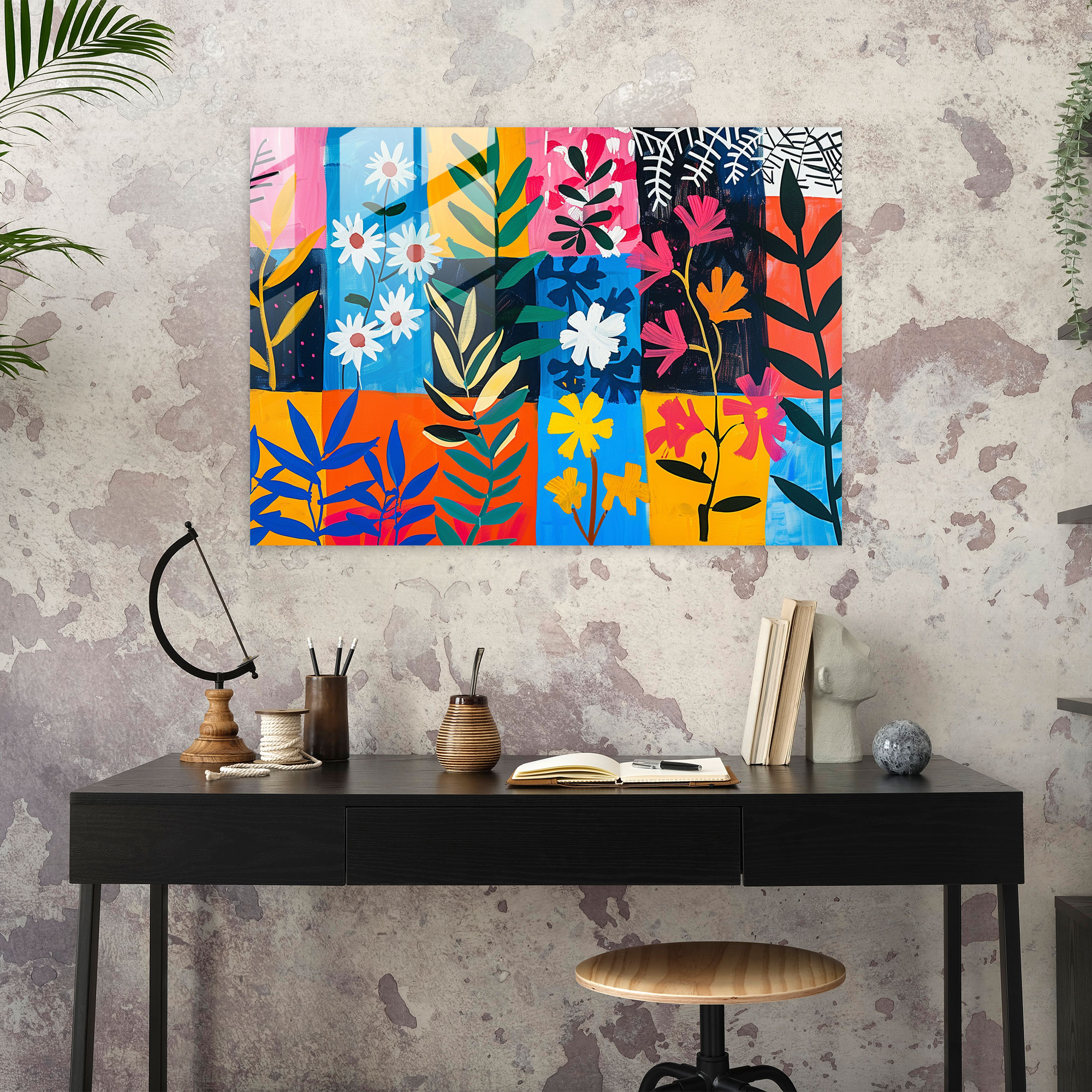 Henri Matisse Glass Wall Art - Geometric Patterns - Henri Matisse, Henri Matisse, Geometric Patterns, Glass Wall Art