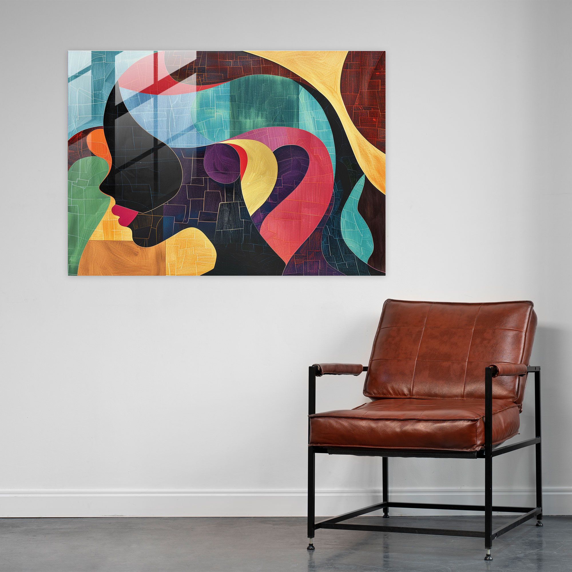 Henri Matisse Glass Print - Woman's Silhouette - Henri Matisse, Glass Art, Henri Matisse, Glass Wall Art