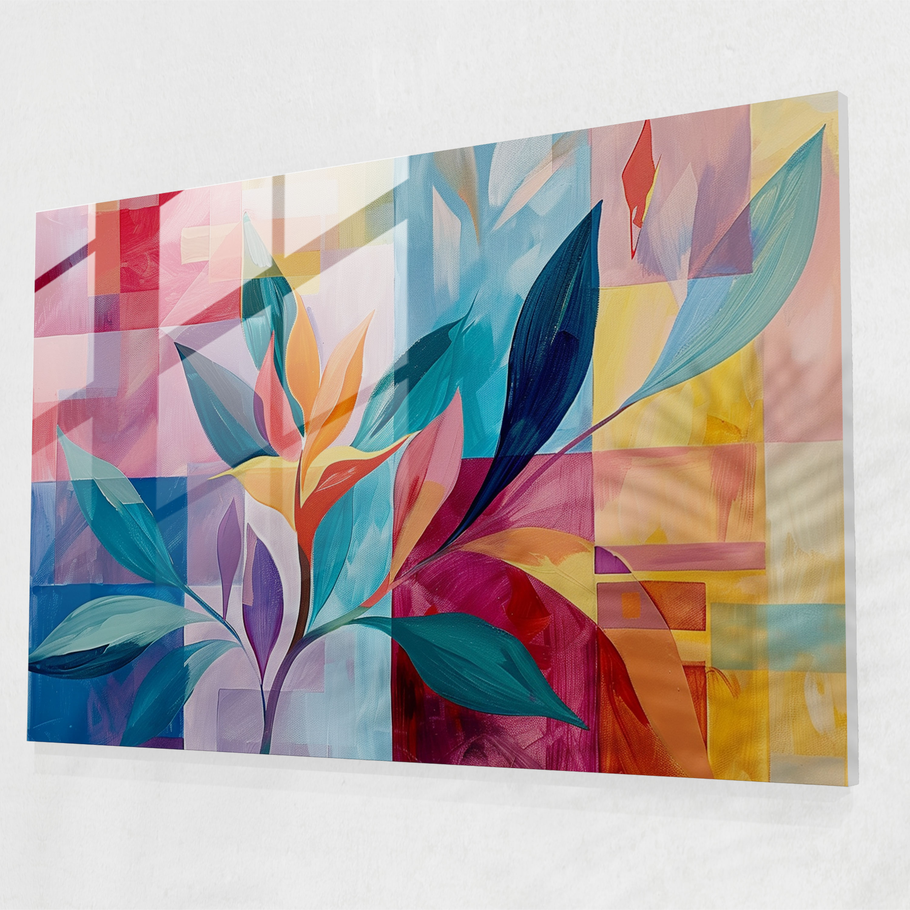 Henri Matisse Glass Print: Colorful Geometric Shapes - Henri Matisse, Home Decoration, Wall Decoration, Glass Wall Art