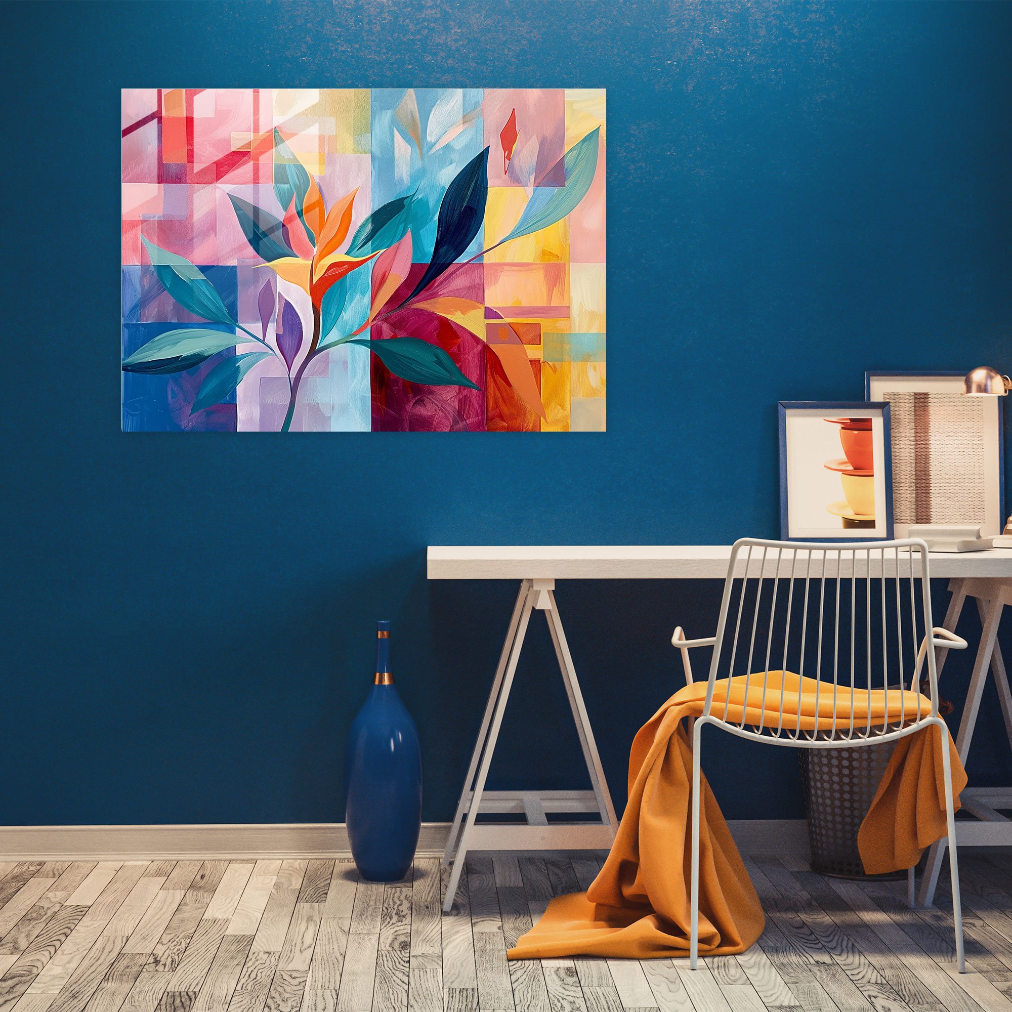 Henri Matisse Glass Print: Colorful Geometric Shapes - Henri Matisse, Home Decoration, Wall Decoration, Glass Wall Art