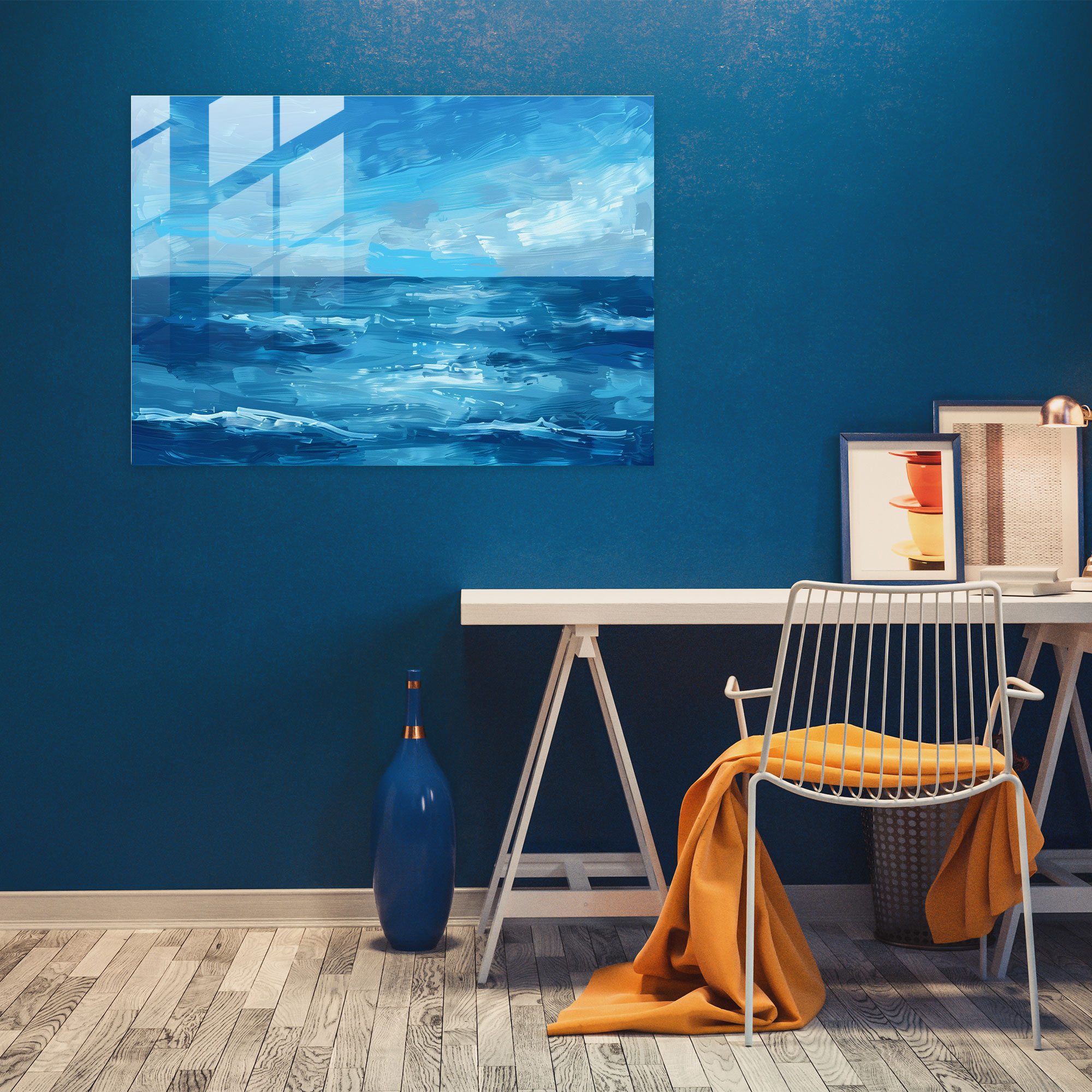 Henri Matisse Glass Wall Art: Dreamy Seascape - Henri Matisse, Calm, Glass Wall Art, Modern Art