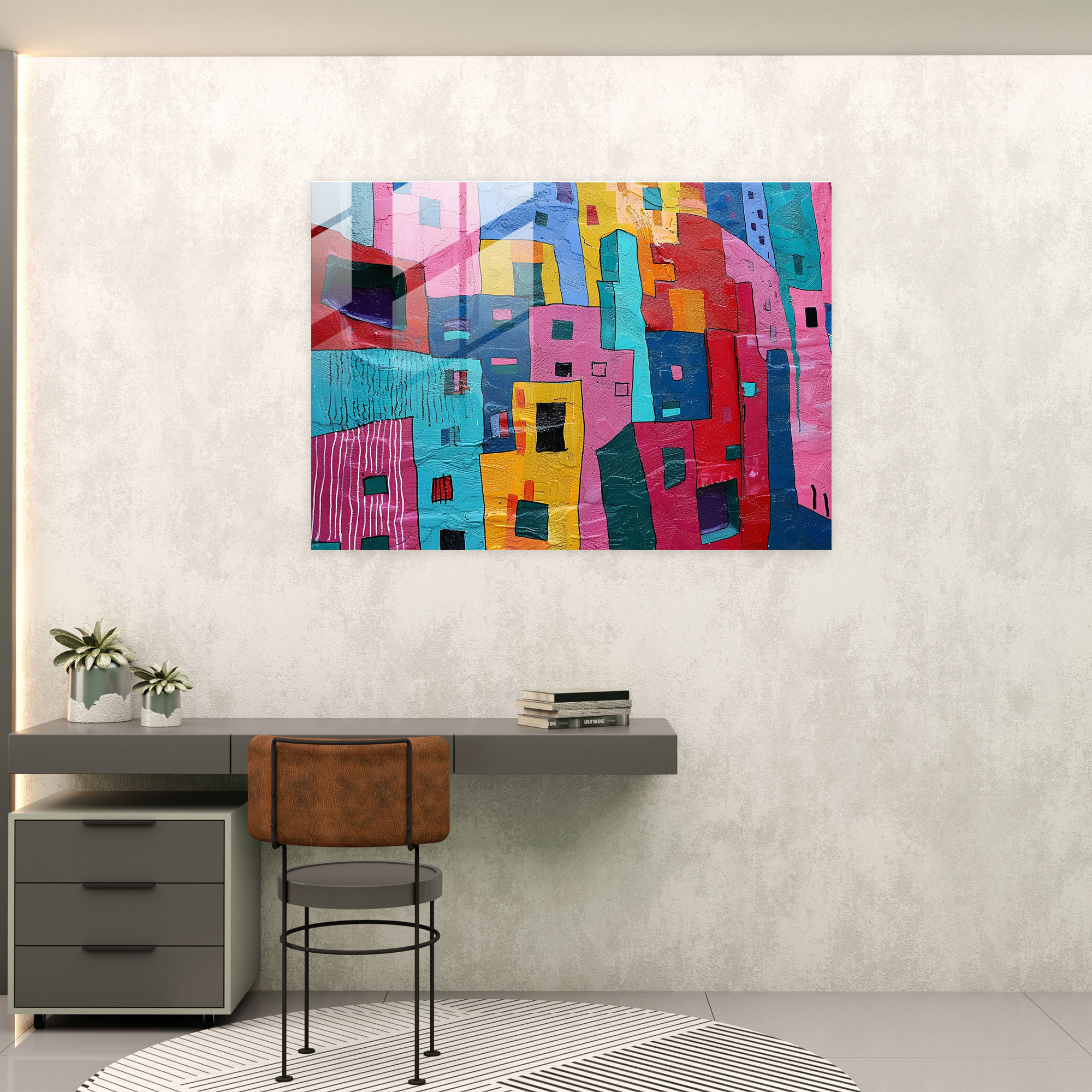 Henri Matisse Glass Wall Art: Abstract Cityscape - Henri Matisse, Abstract, Home Decoration, Cityscape