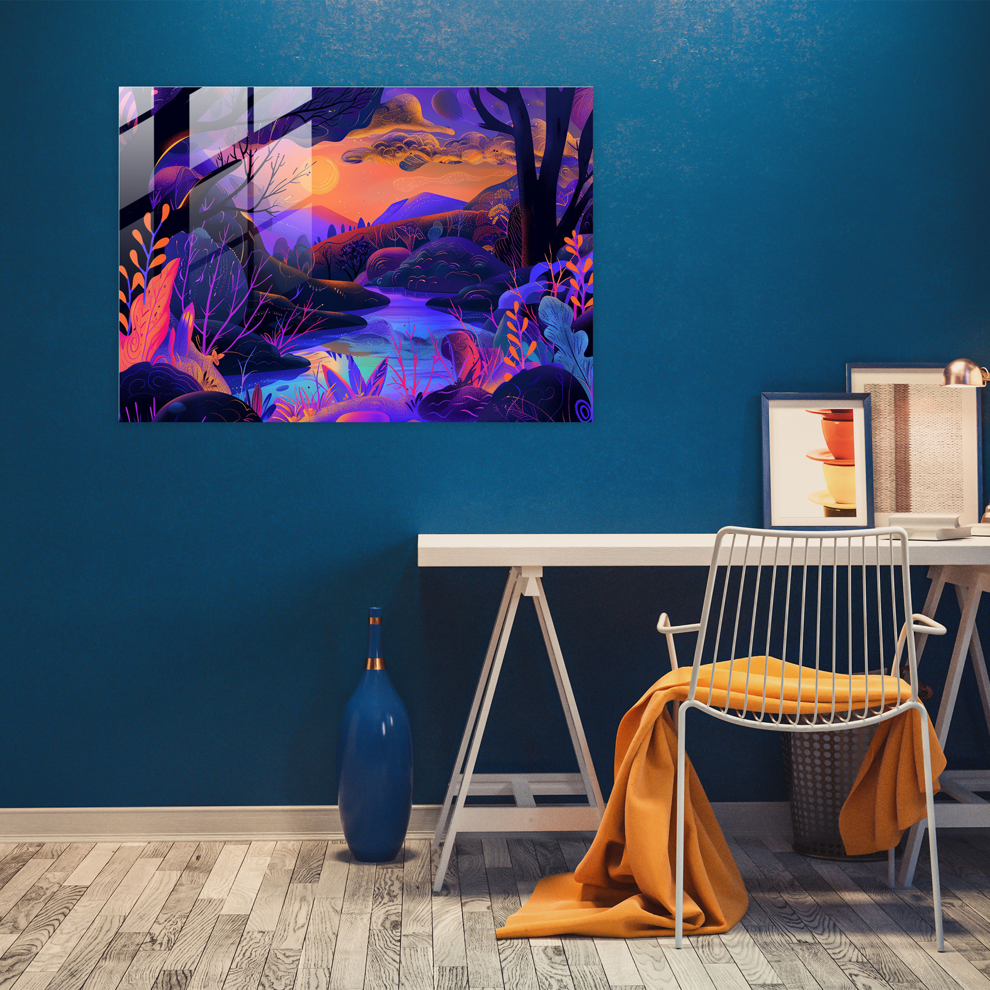 Henri Matisse Glass Wall Art: Cosmic Landscapes - Henri Matisse, Home Decoration, Glass Wall Art, Surreal