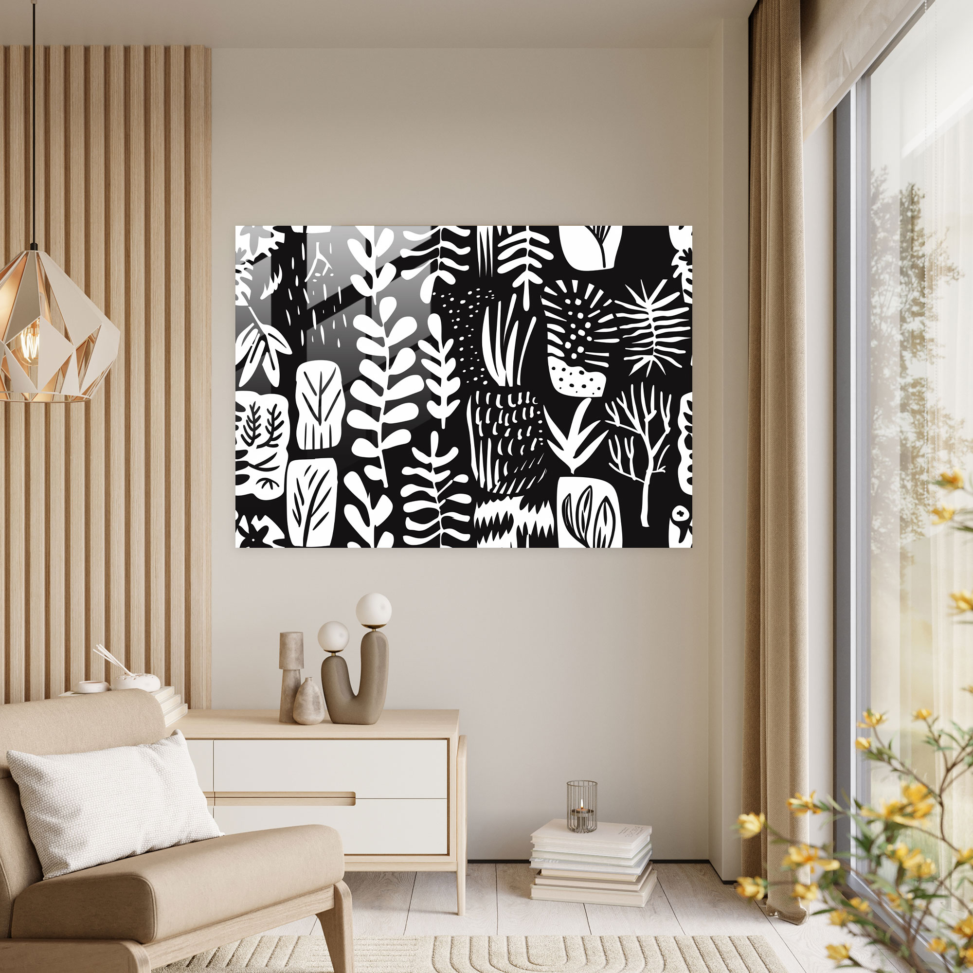 Henri Matisse Glass Wall Art: Minimalist Patterns - Henri Matisse, Wall Decoration, Minimalist, Glass Wall Art