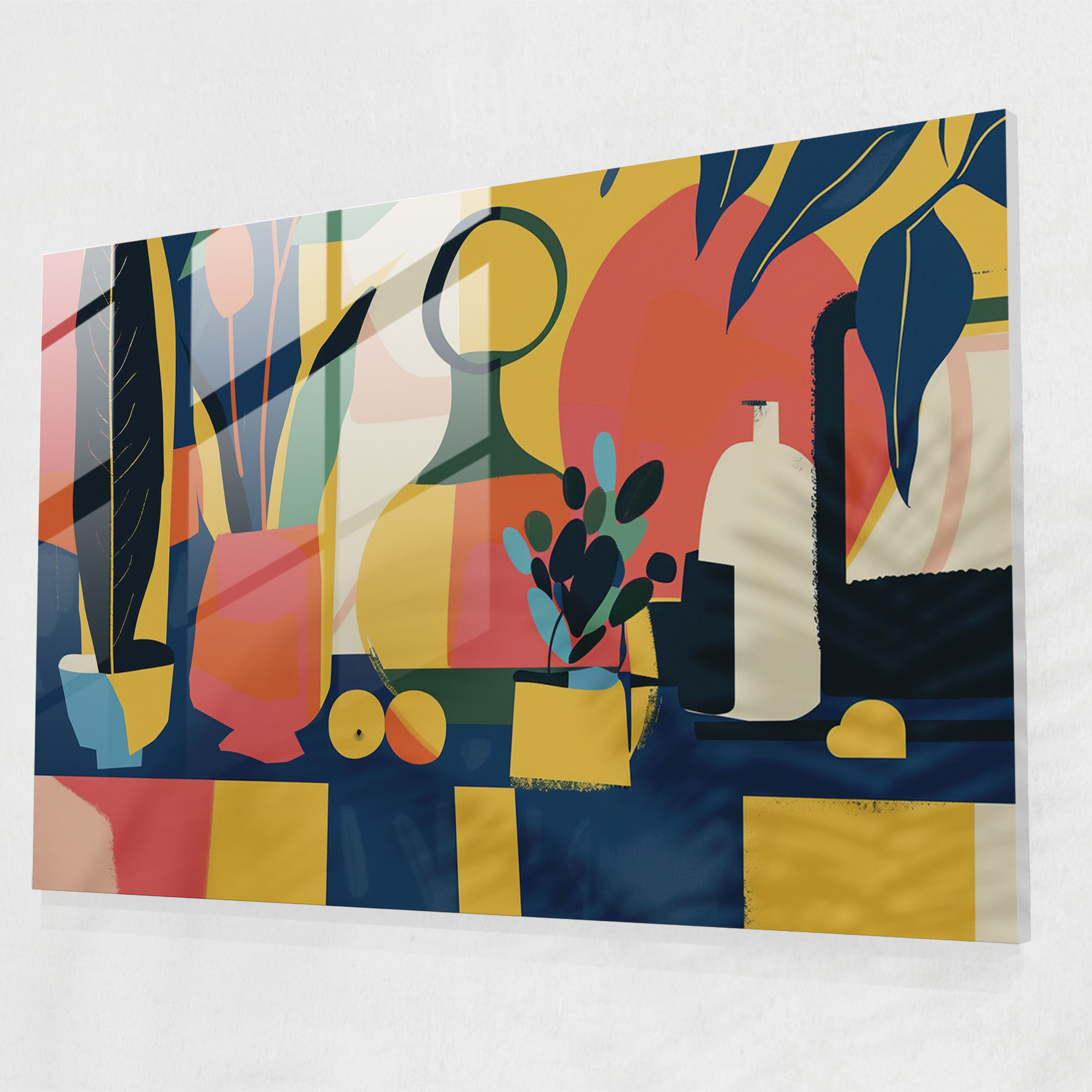 Bold Geometric Glass Wall Art - Henri Matisse, Glass Art, Modern Art, Glass Wall Art
