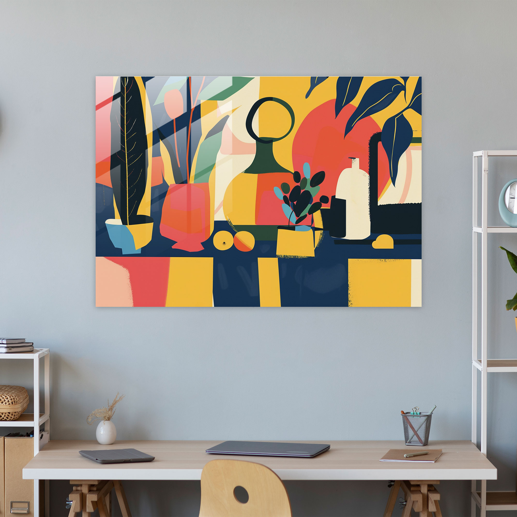 Bold Geometric Glass Wall Art - Henri Matisse, Glass Art, Modern Art, Glass Wall Art