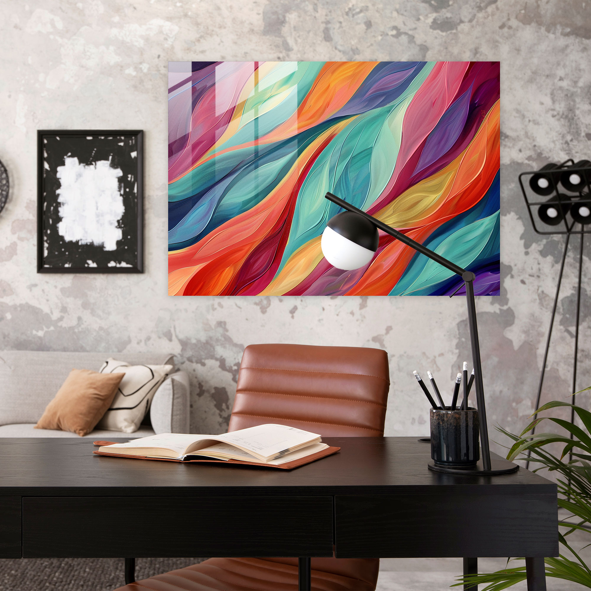 Fluid Lines Glass Art - Henri Matisse, Wall Decoration, Home Decoration, Glass Wall Art
