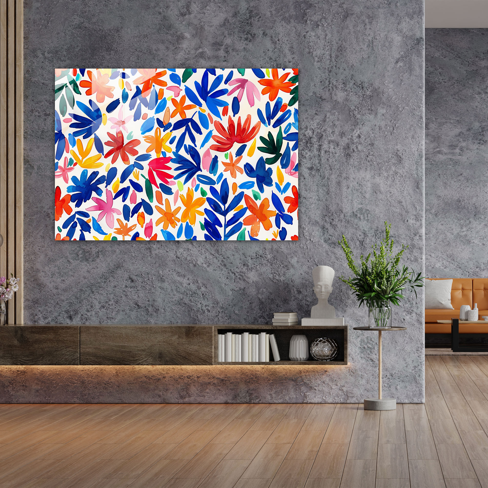Floral Henri Matisse Glass Art - Henri Matisse, Glass Art, Henri Matisse, Glass Wall Art