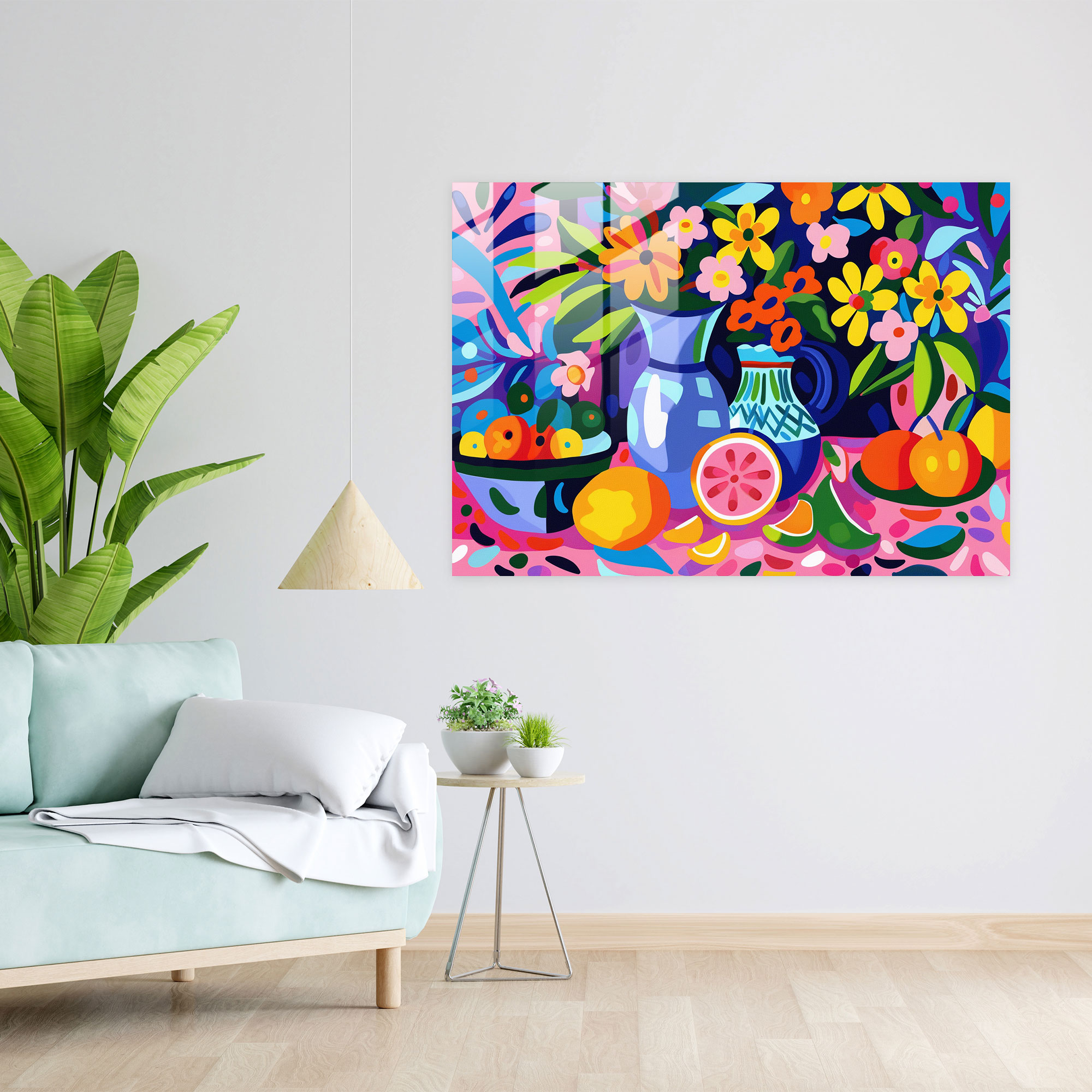 Henri Matisse Home Decoration: Colorful Still Life Glass Print - Henri Matisse, Home Decoration, Modern Art, Glass Print