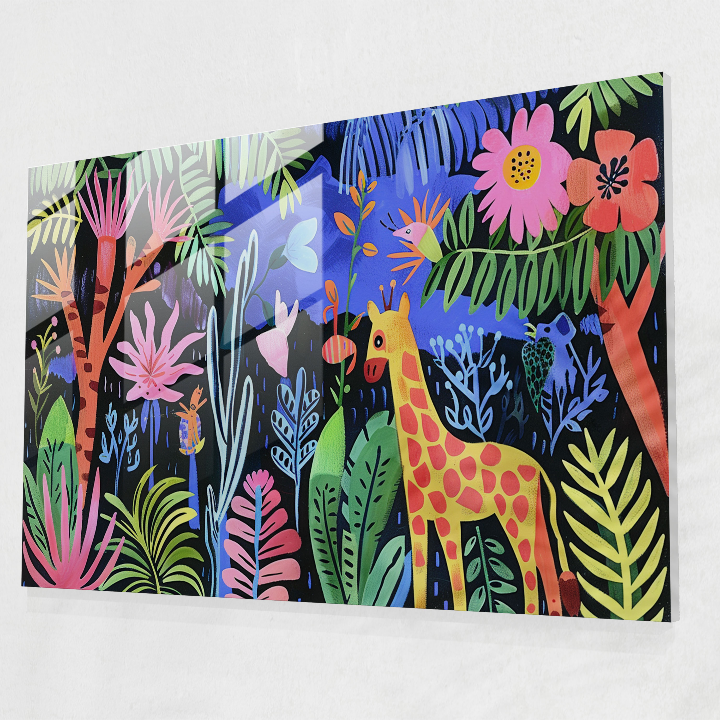 Henri Matisse Glass Wall Art: Jungle Animals Glass Print - Henri Matisse, Glass Print, Jungle Scene, Glass Wall Art