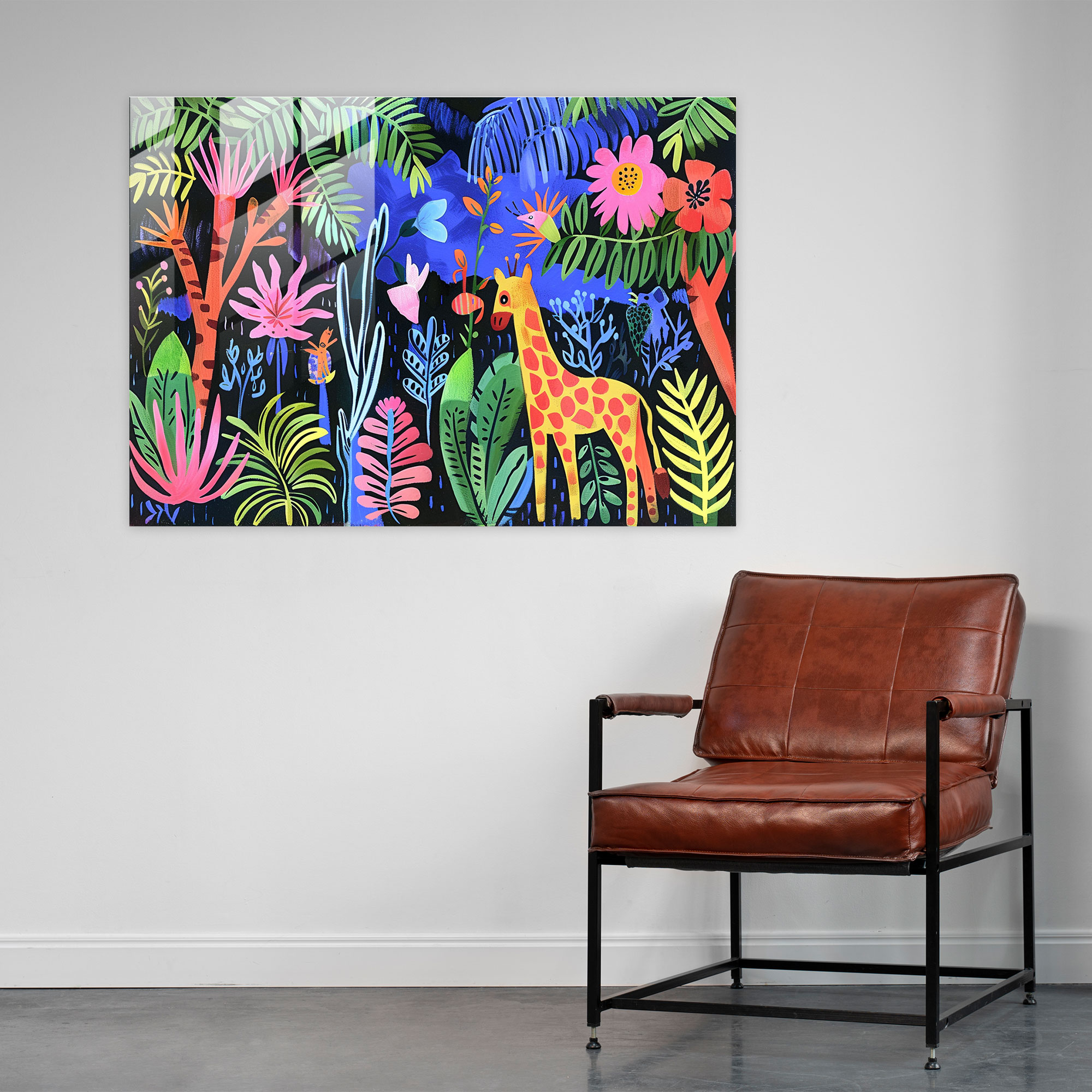 Henri Matisse Glass Wall Art: Jungle Animals Glass Print - Henri Matisse, Glass Print, Jungle Scene, Glass Wall Art