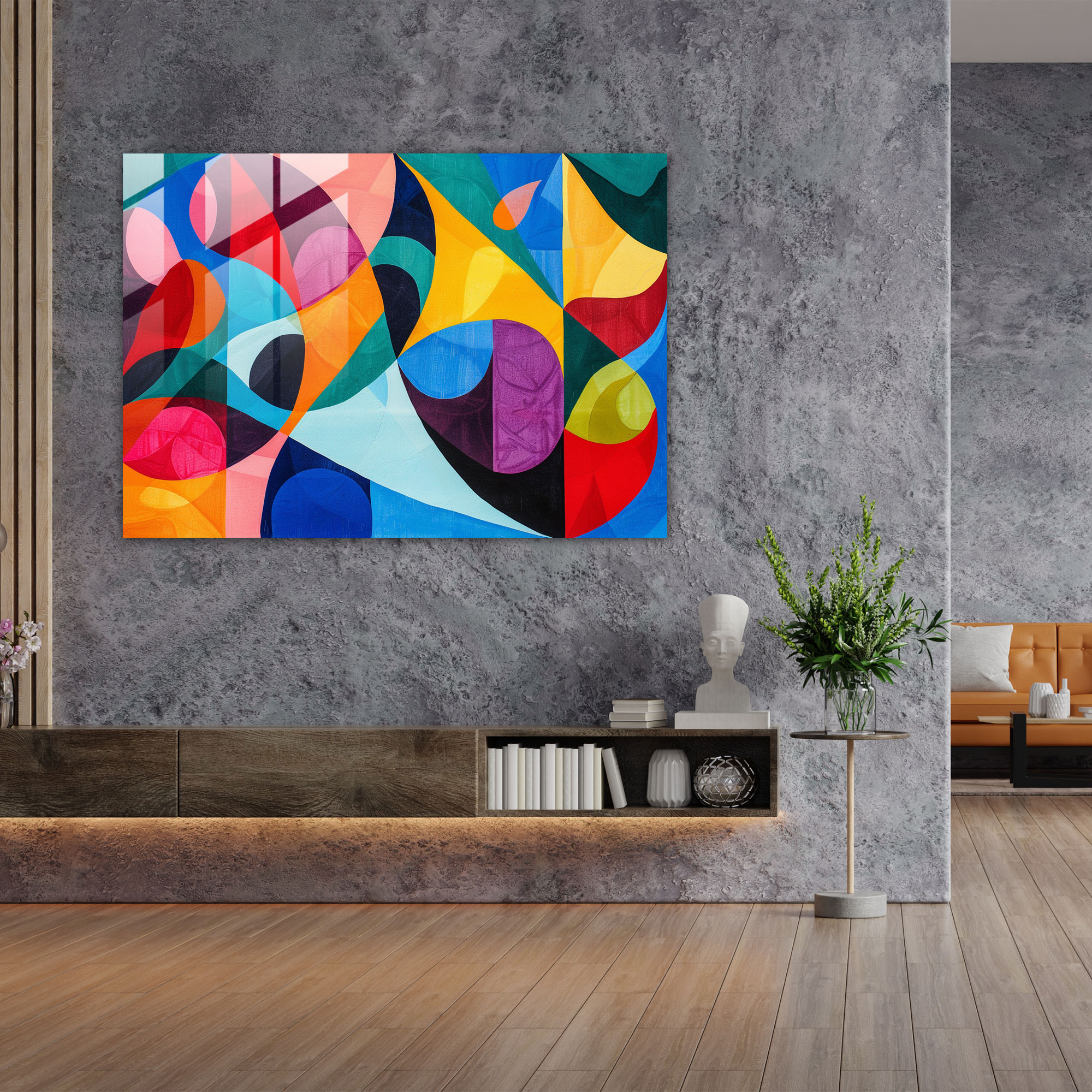 Henri Matisse Glass Print: Vibrant Abstract Glass Wall Art - Henri Matisse, Abstract Shapes, Glass Print, Vibrant Colors