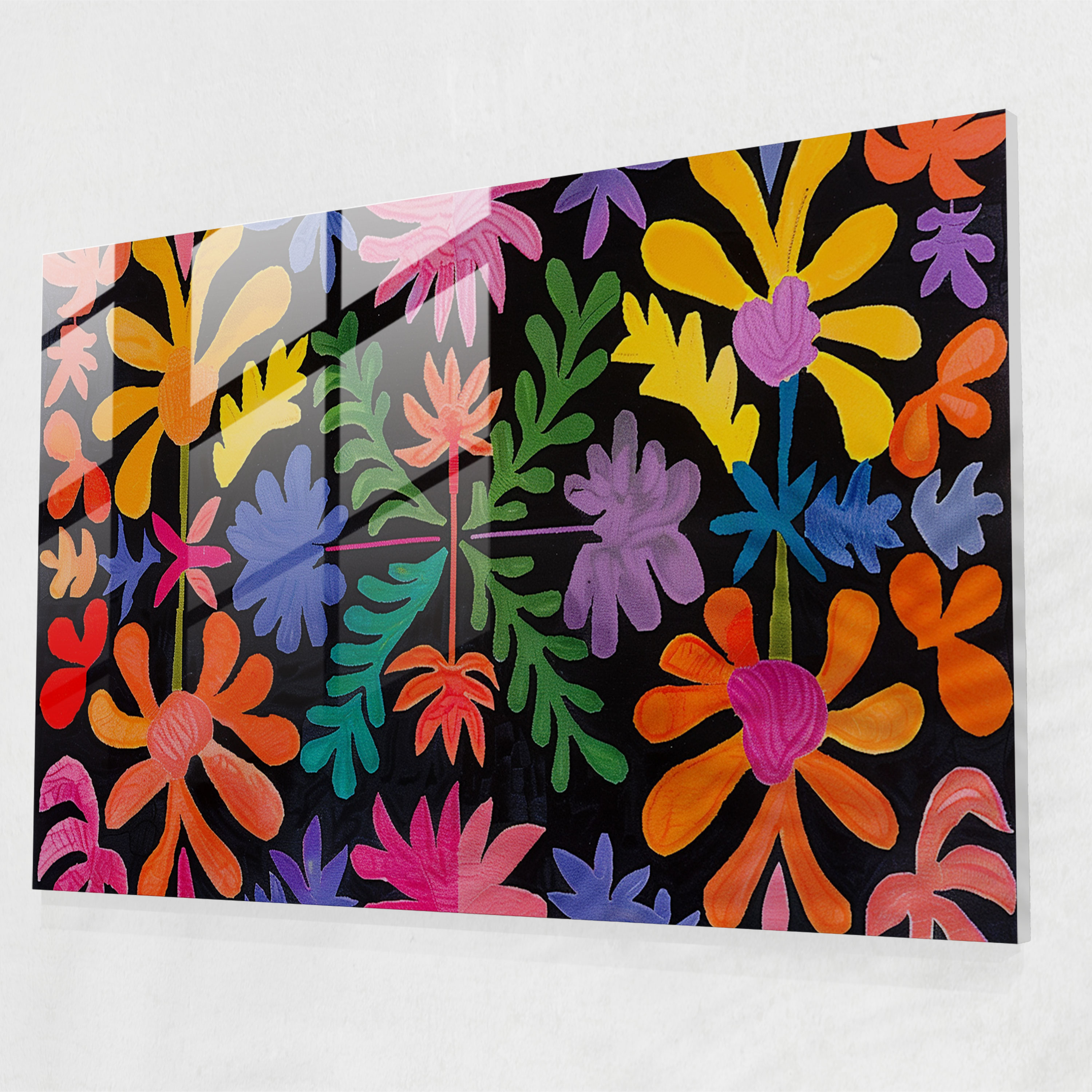 Henri Matisse Home Decoration: Floral Symmetry Glass Print - Henri Matisse, Symmetrical Arrangement, Henri Matisse, Floral Patterns