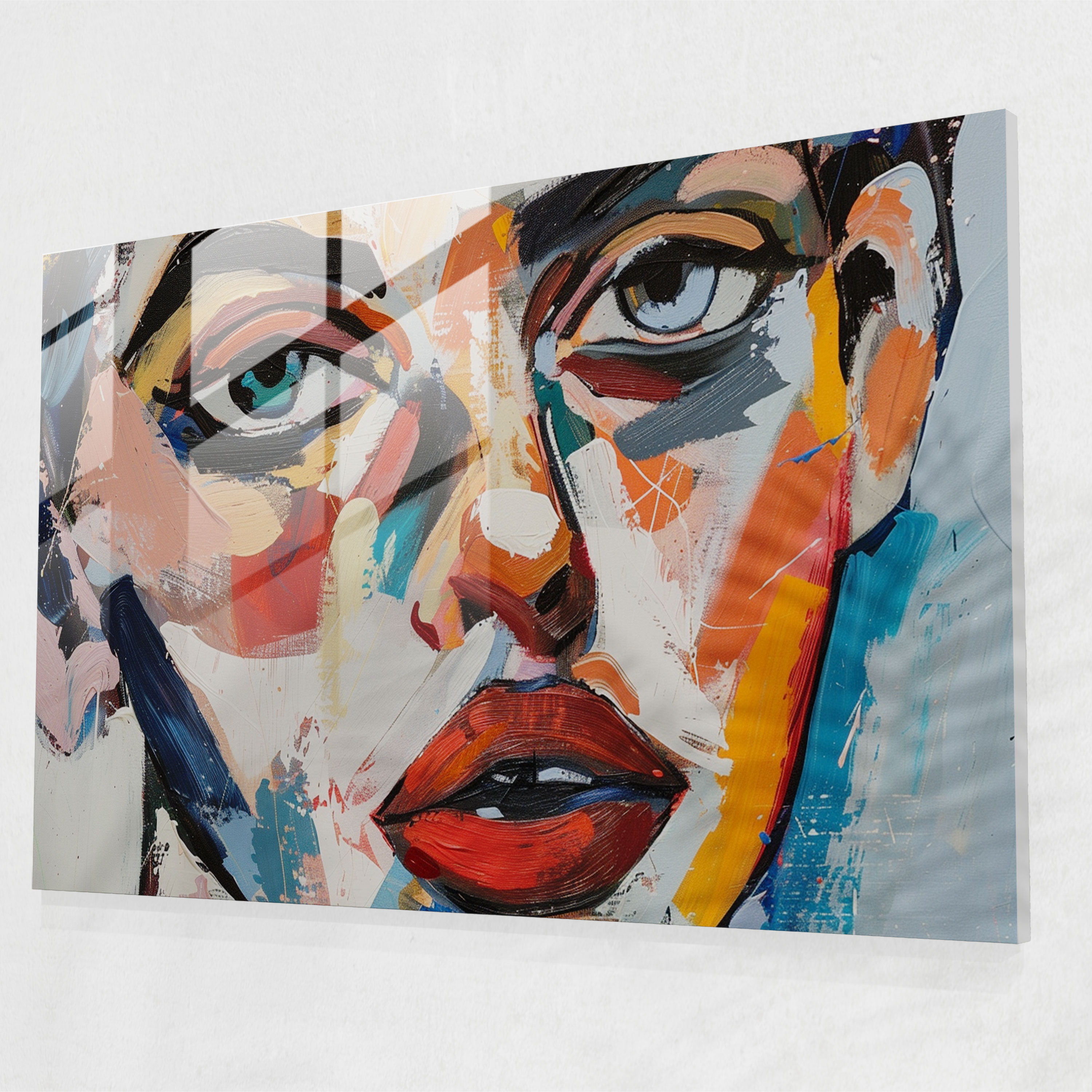 Abstract Portrait Glass Print In Henri Matisse Style - Henri Matisse, Home Decoration, Henri Matisse, Glass Art
