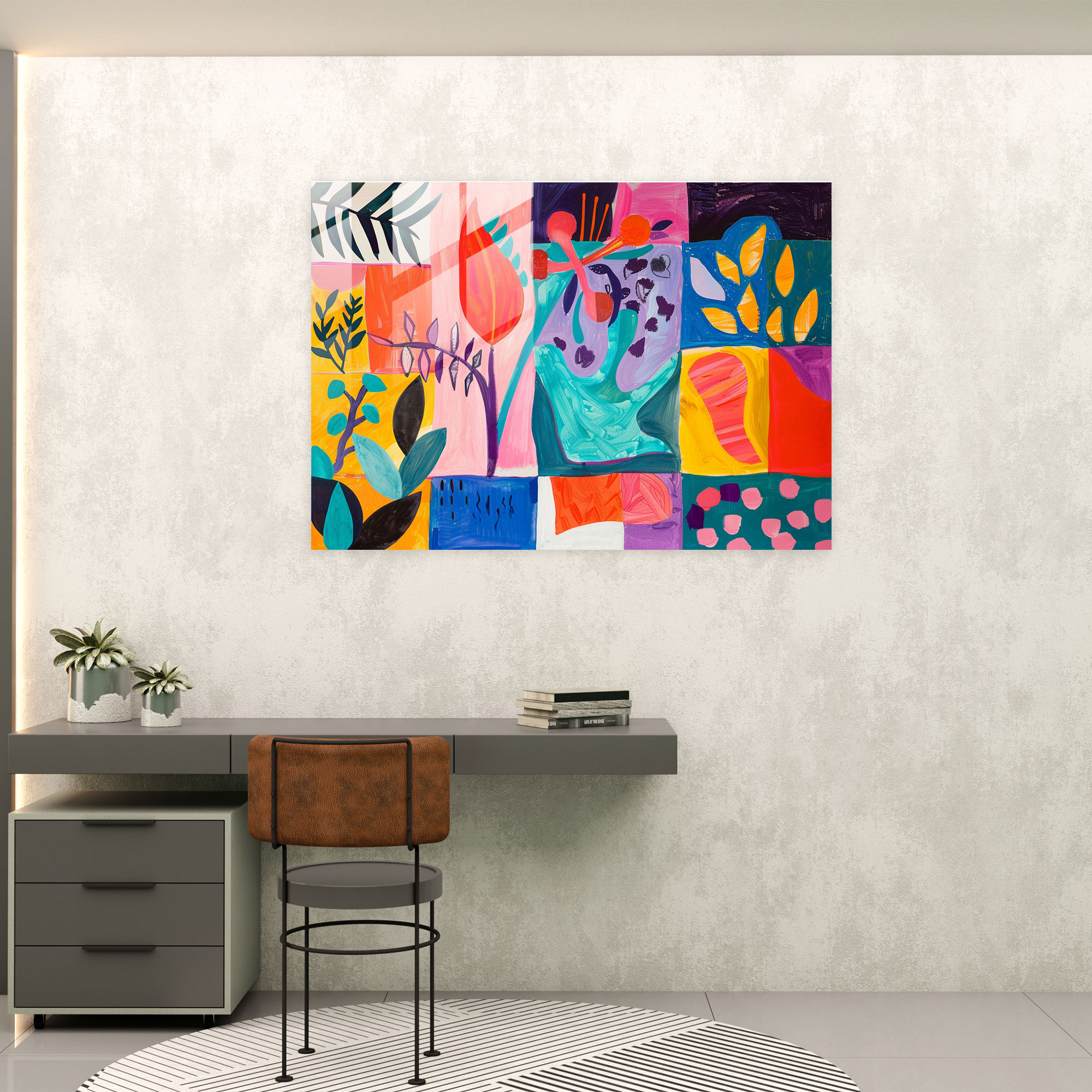 Whimsical Patterns Glass Wall Art By Henri Matisse - Henri Matisse, Glass Wall Art, Glass Art, Modern Art