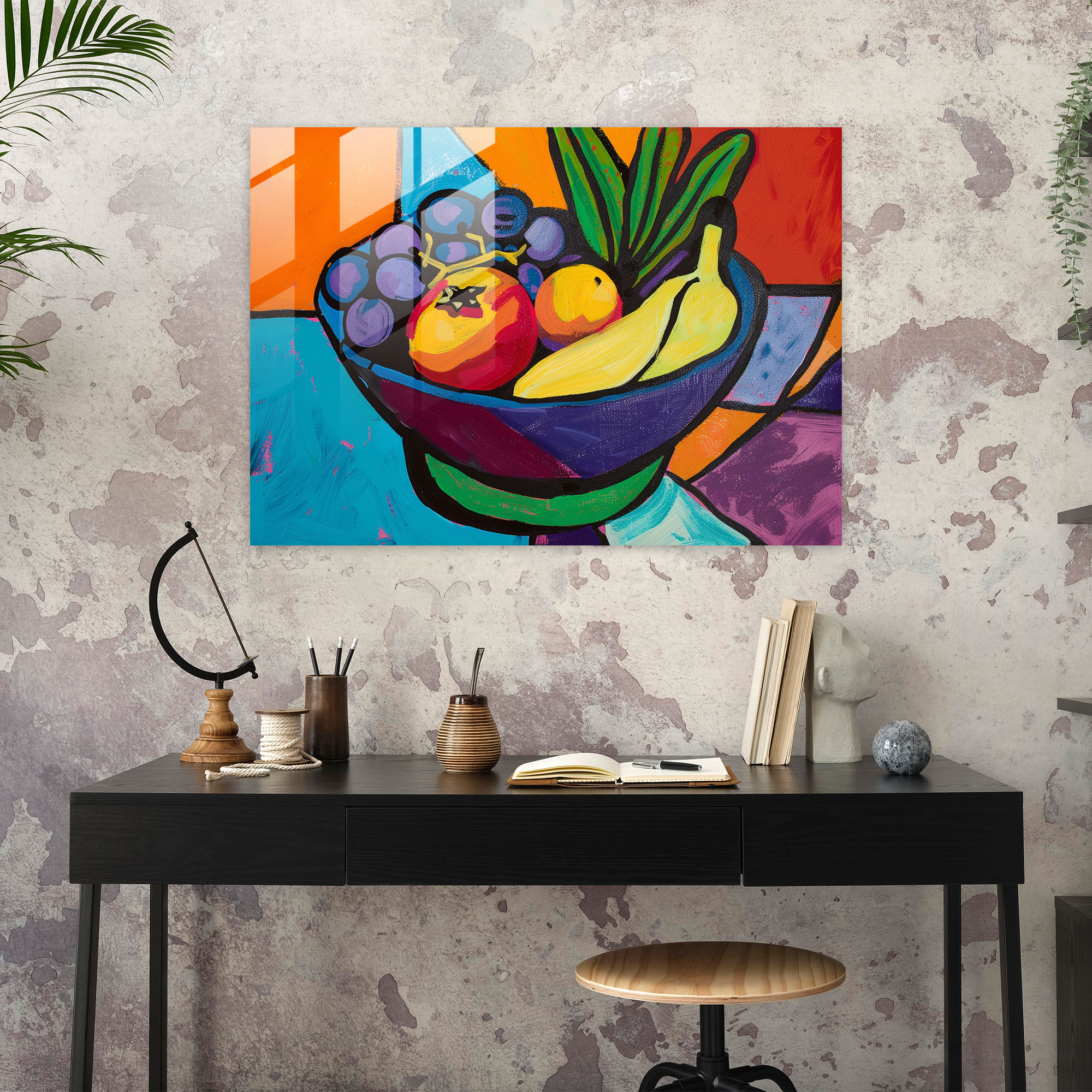 Henri Matisse Glass Wall Art: Bold Fruit Still Life - Henri Matisse, Home Decoration, Glass Art, Henri Matisse