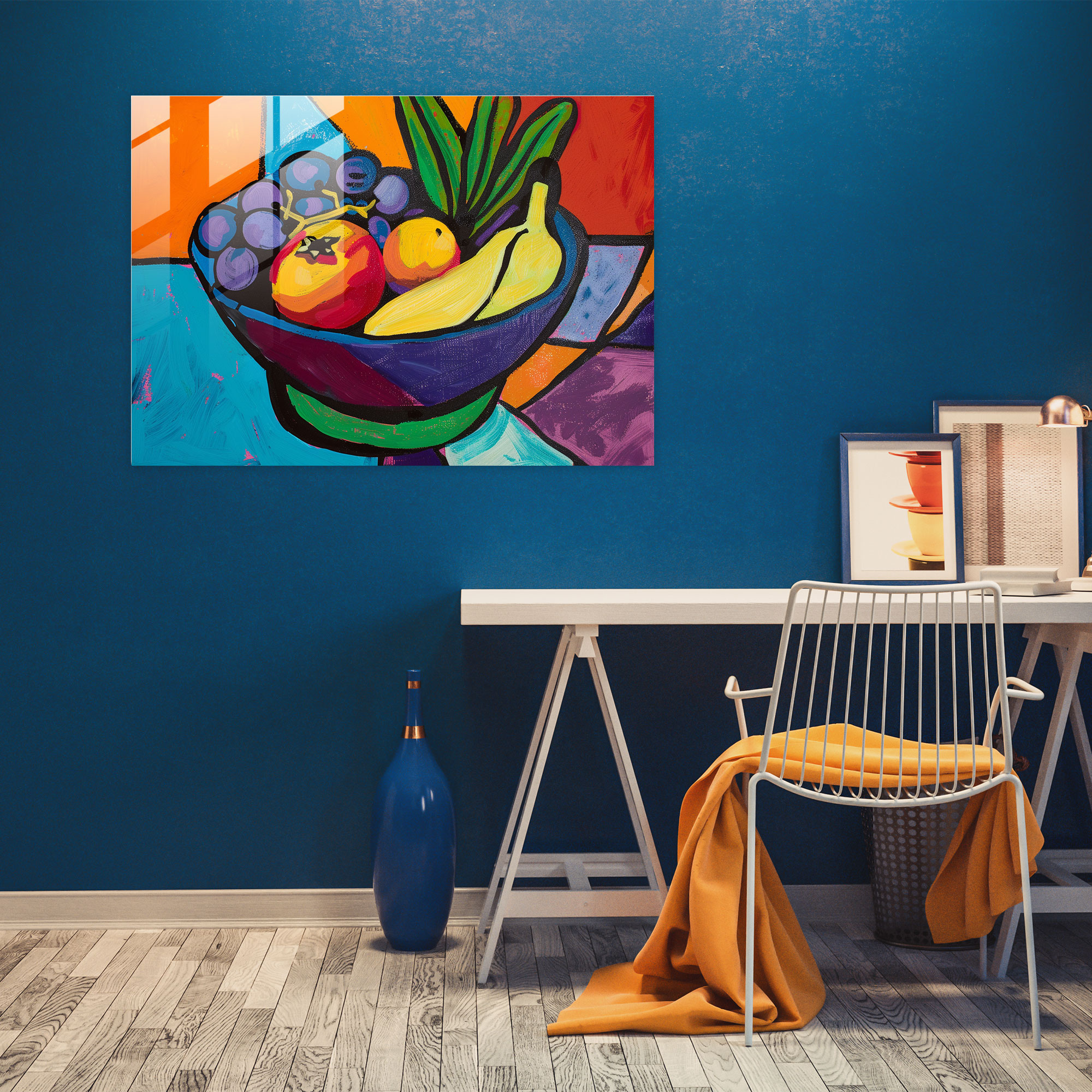 Henri Matisse Glass Wall Art: Bold Fruit Still Life - Henri Matisse, Home Decoration, Glass Art, Henri Matisse