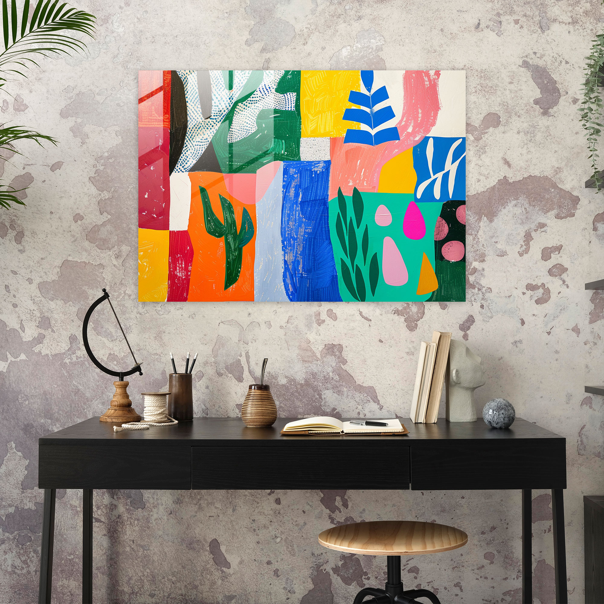 Henri Matisse Home Decoration: Bright Abstract Patterns - Henri Matisse, Glass Print, Modern Art, Henri Matisse