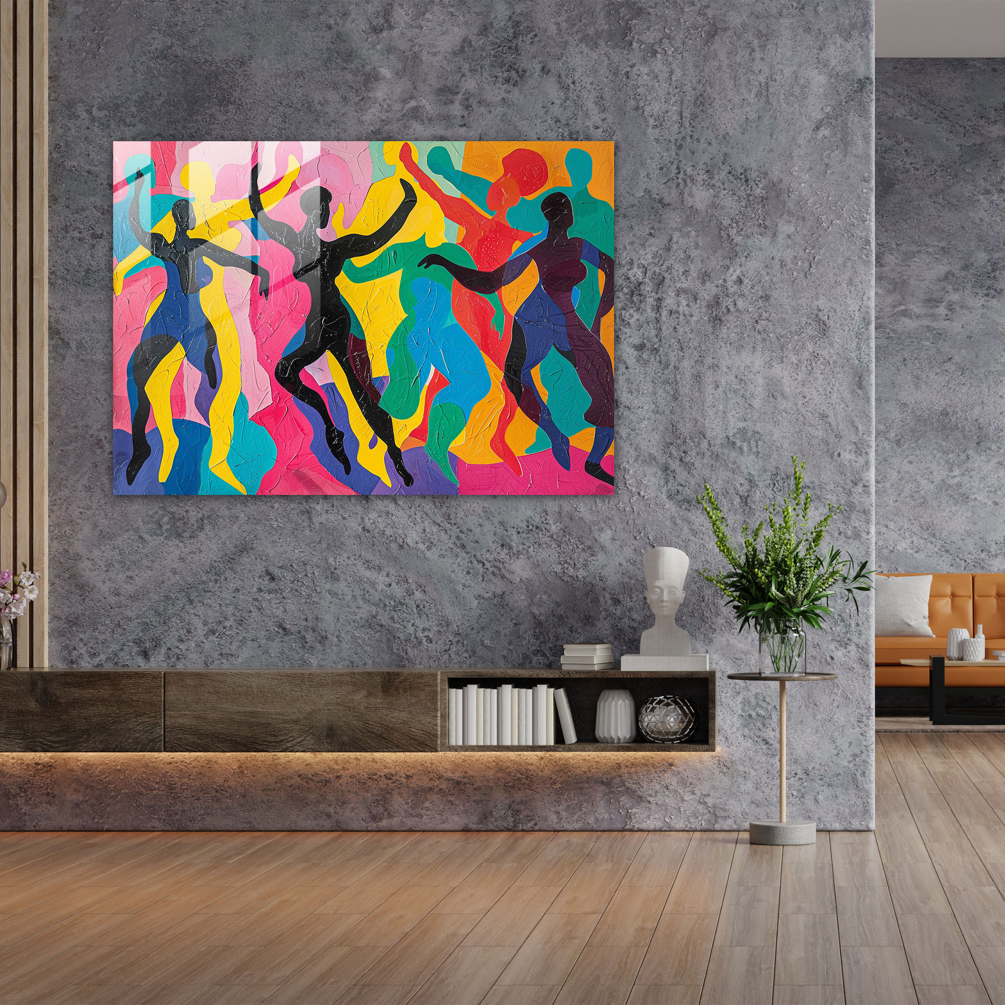 Henri Matisse Wall Decoration: Dancing Figures Composition - Henri Matisse, Wall Decoration, Modern Art, Glass Art