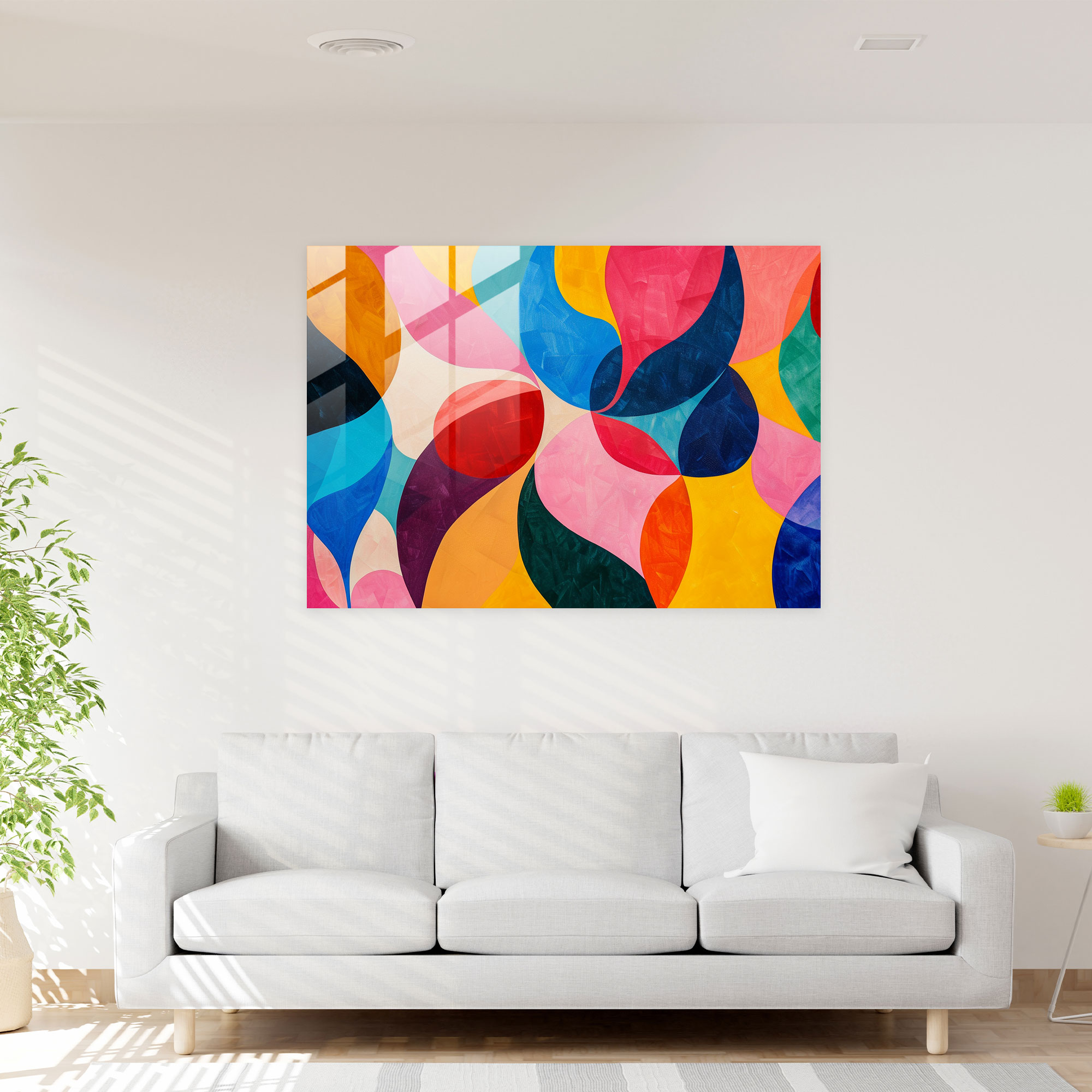 Henri Matisse Modern Art: Colorful Abstract Shapes - Henri Matisse, Home Decoration, Henri Matisse, Glass Art