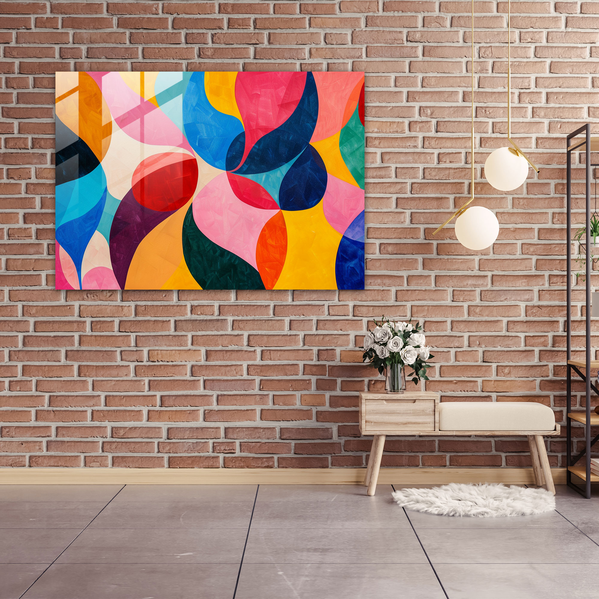 Henri Matisse Modern Art: Colorful Abstract Shapes - Henri Matisse, Home Decoration, Henri Matisse, Glass Art