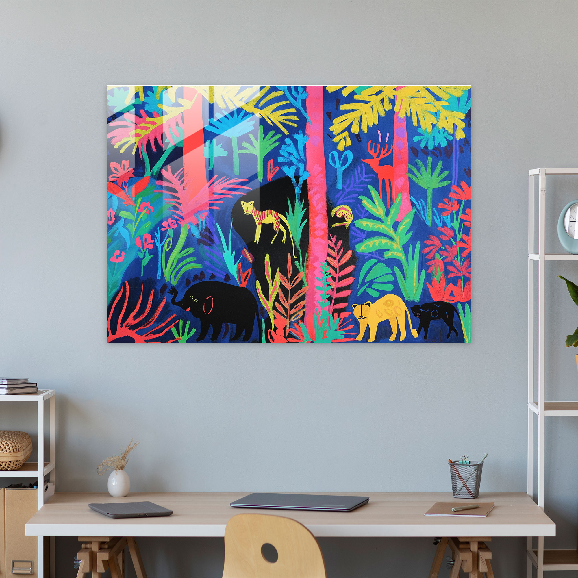 Henri Matisse Glass Print: Exotic Jungle Animals - Henri Matisse, Home Decoration, Wall Decoration, Henri Matisse