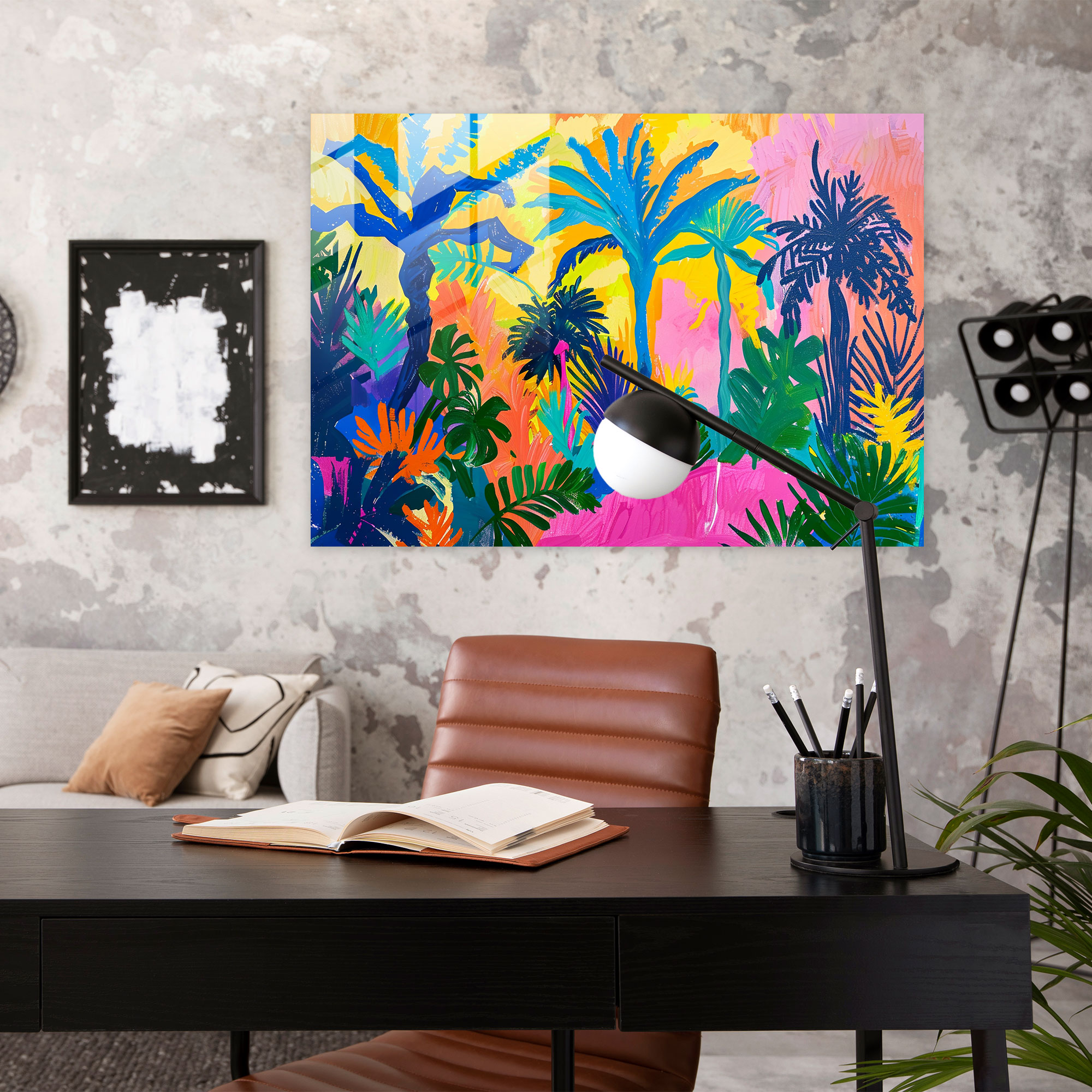 Henri Matisse Glass Art - Tropical Landscape - Henri Matisse, Tropical Landscape, Home Decoration, Bold Colors