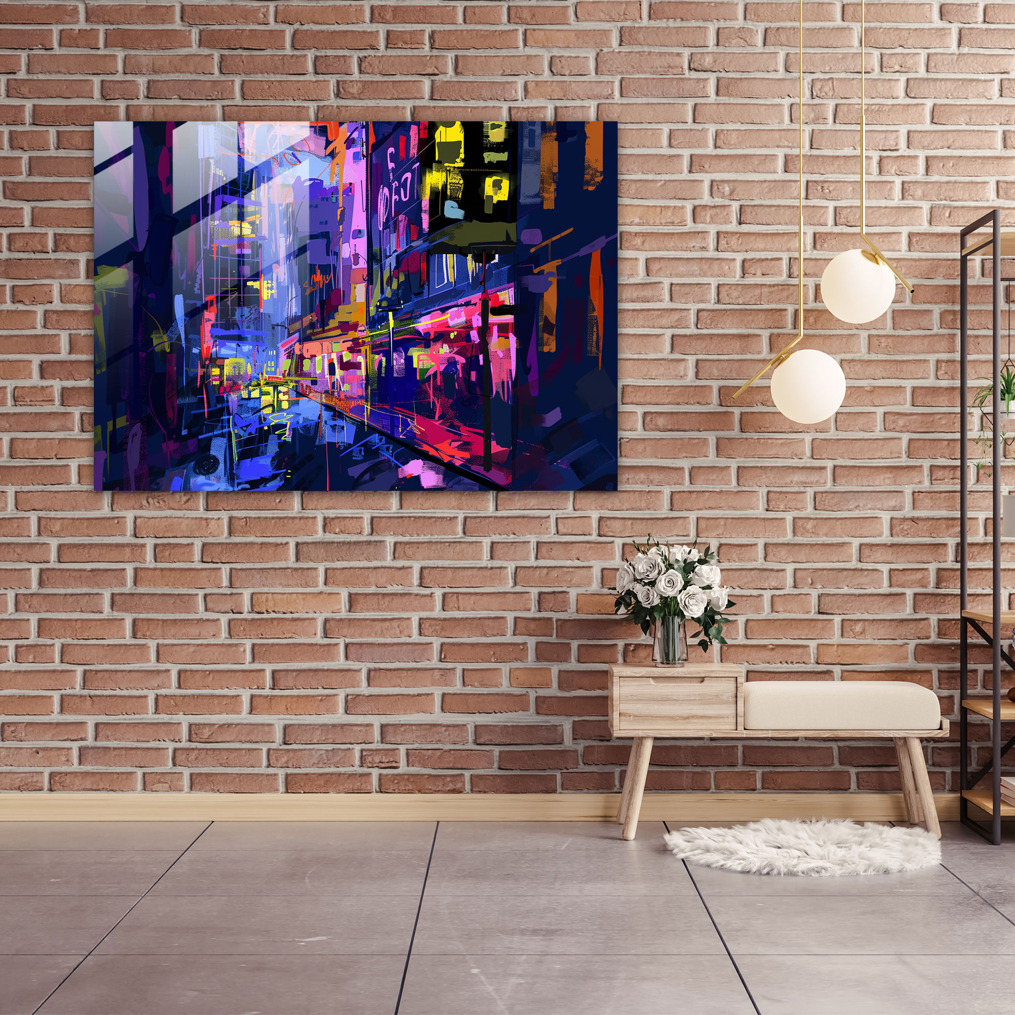 Henri Matisse Glass Print - Cityscape At Night - Henri Matisse, Henri Matisse, Glass Print, Home Decoration
