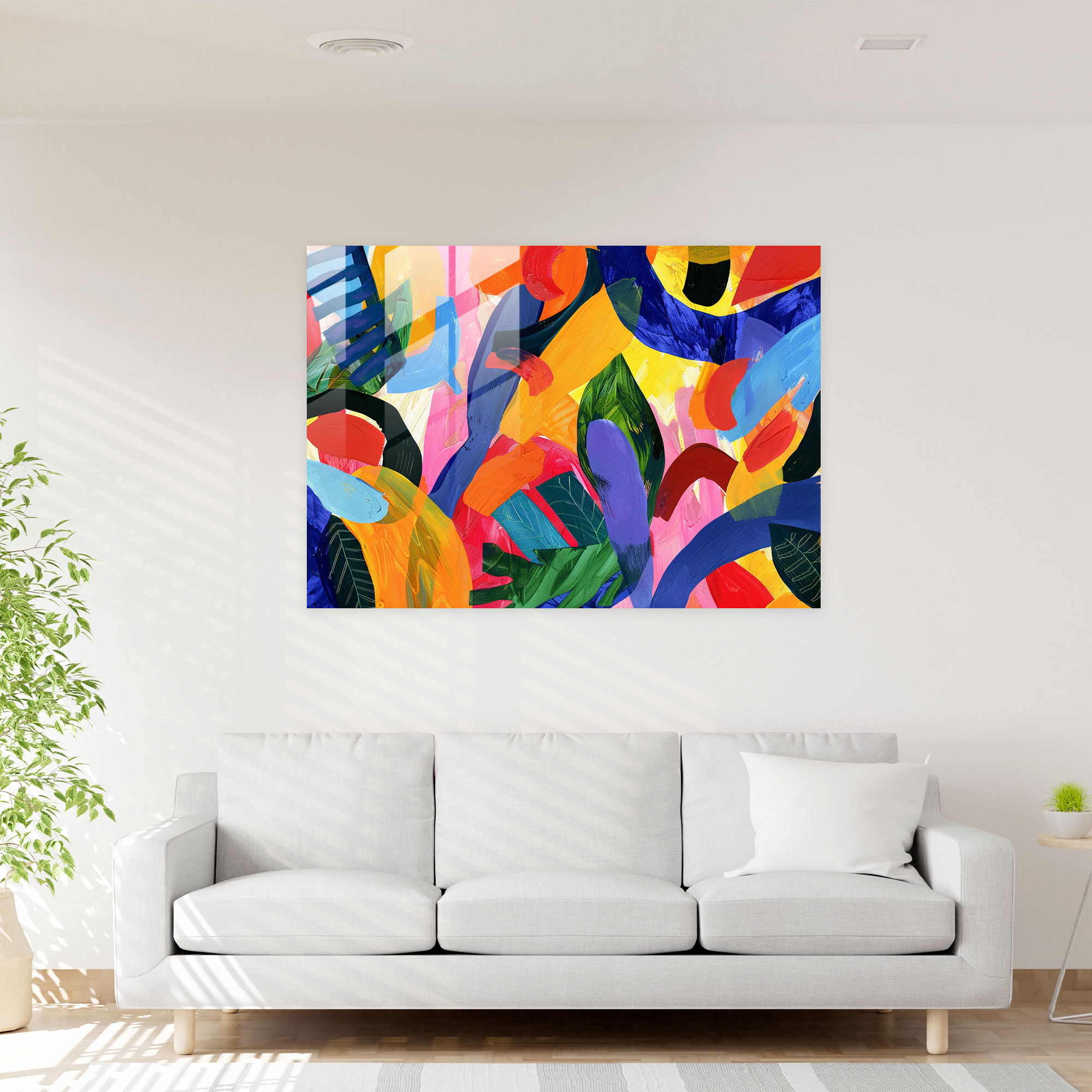 Henri Matisse Glass Wall Art - Abstract Patterns - Henri Matisse, Henri Matisse, Abstract Shapes, Energetic Colors