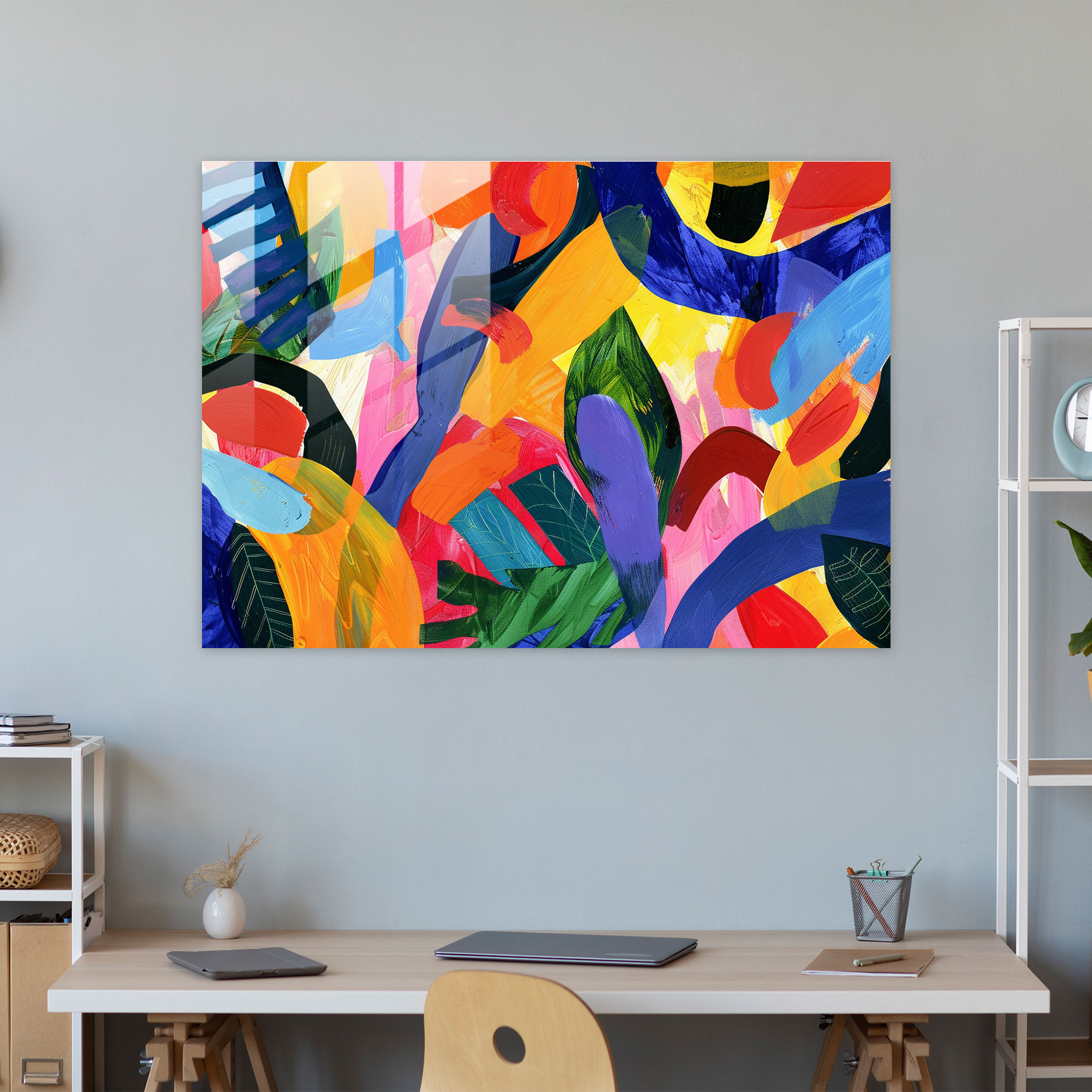 Henri Matisse Glass Wall Art - Abstract Patterns - Henri Matisse, Henri Matisse, Abstract Shapes, Energetic Colors