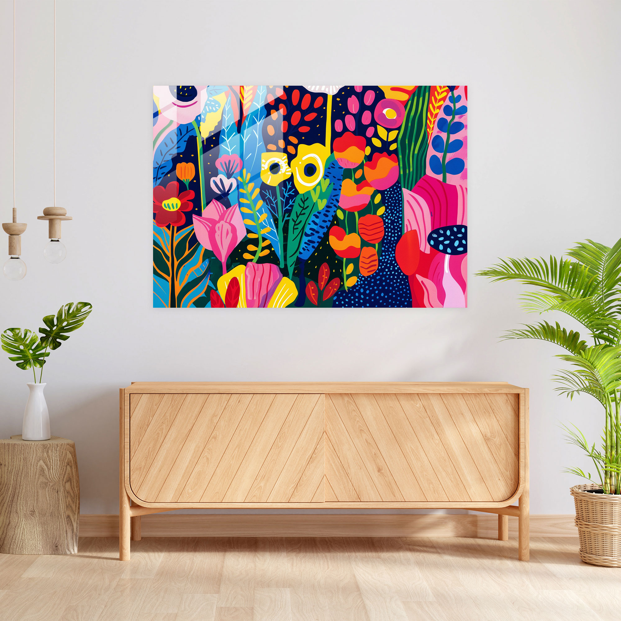 Henri Matisse Glass Print - Vibrant Floral Patterns - Henri Matisse, Home Decoration, Henri Matisse, Modern Art