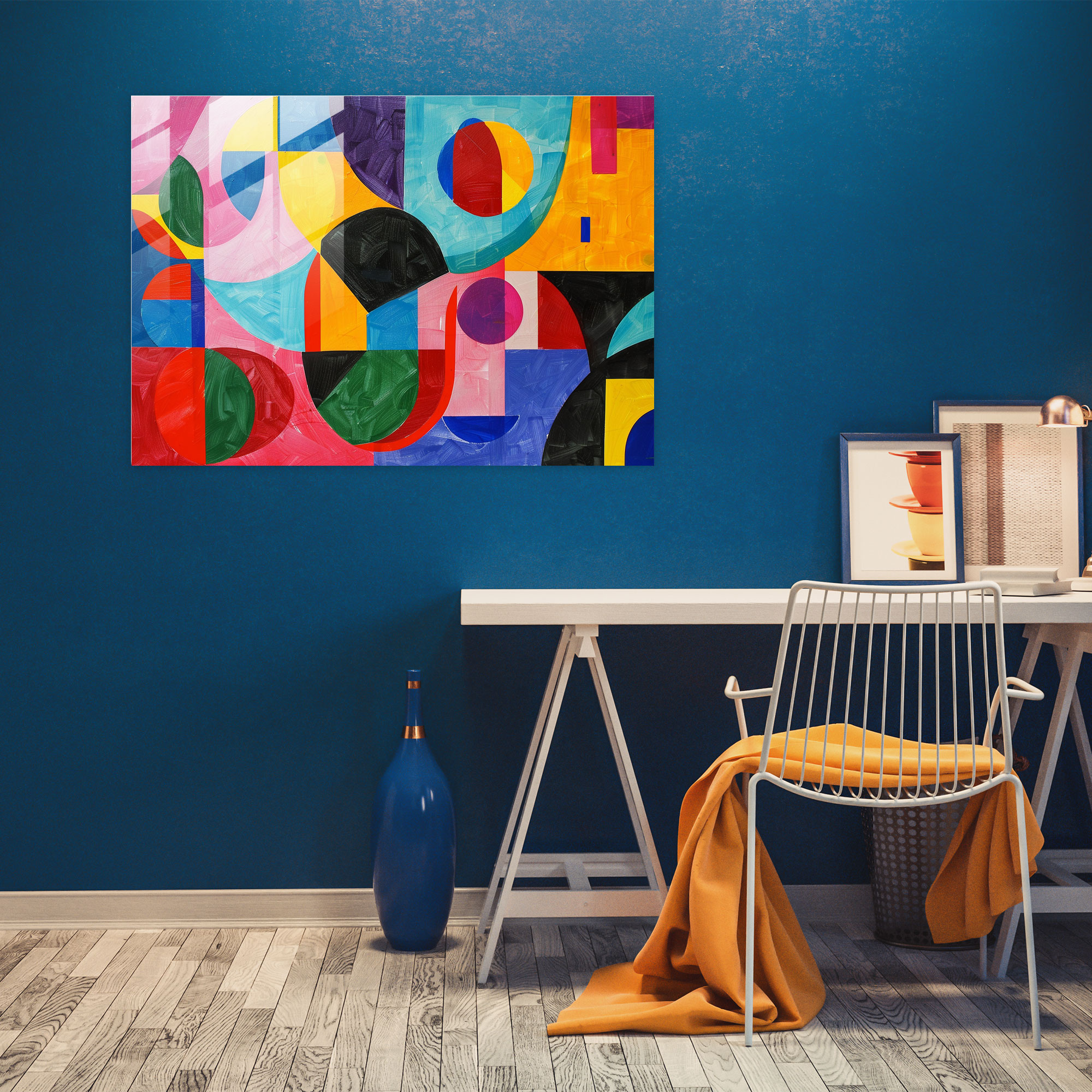 Henri Matisse Glass Wall Art - Bold Primary Colors - Henri Matisse, Modern Art, Wall Decoration, Glass Wall Art