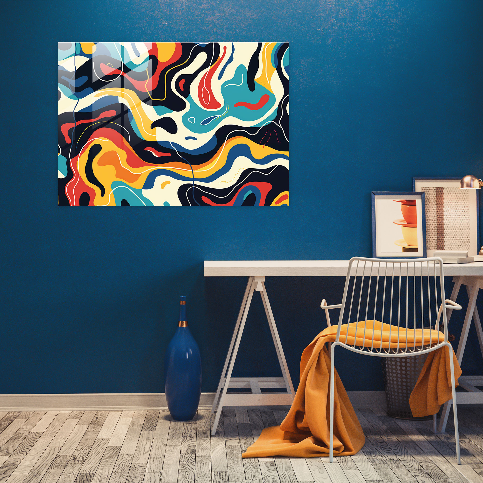 Henri Matisse Glass Print - Fluid Lines - Henri Matisse, Home Decoration, Henri Matisse, Modern Art