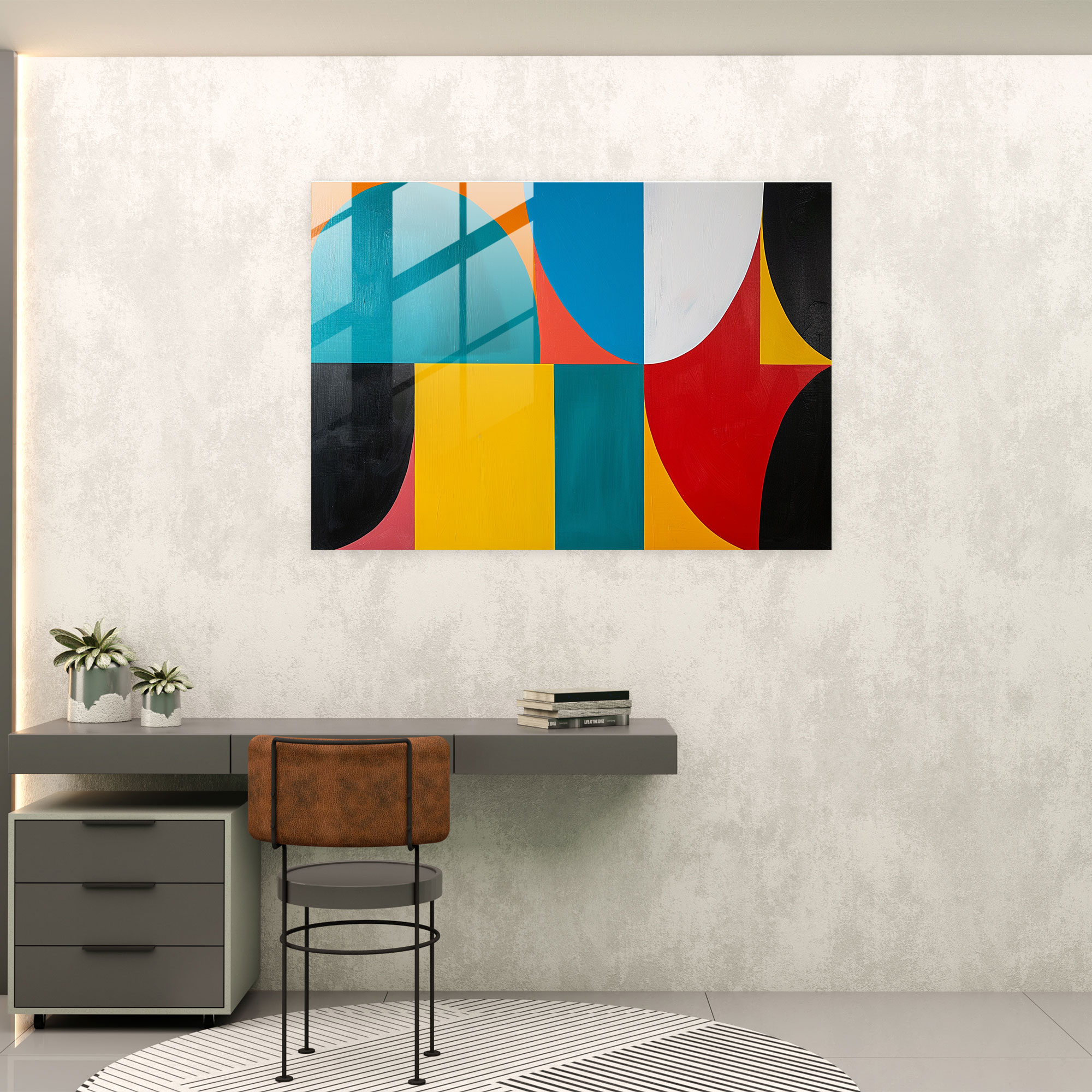 Henri Matisse Glass Wall Art - Bold Color Blocks - Henri Matisse, Wall Decoration, Glass Wall Art, Minimalist Design