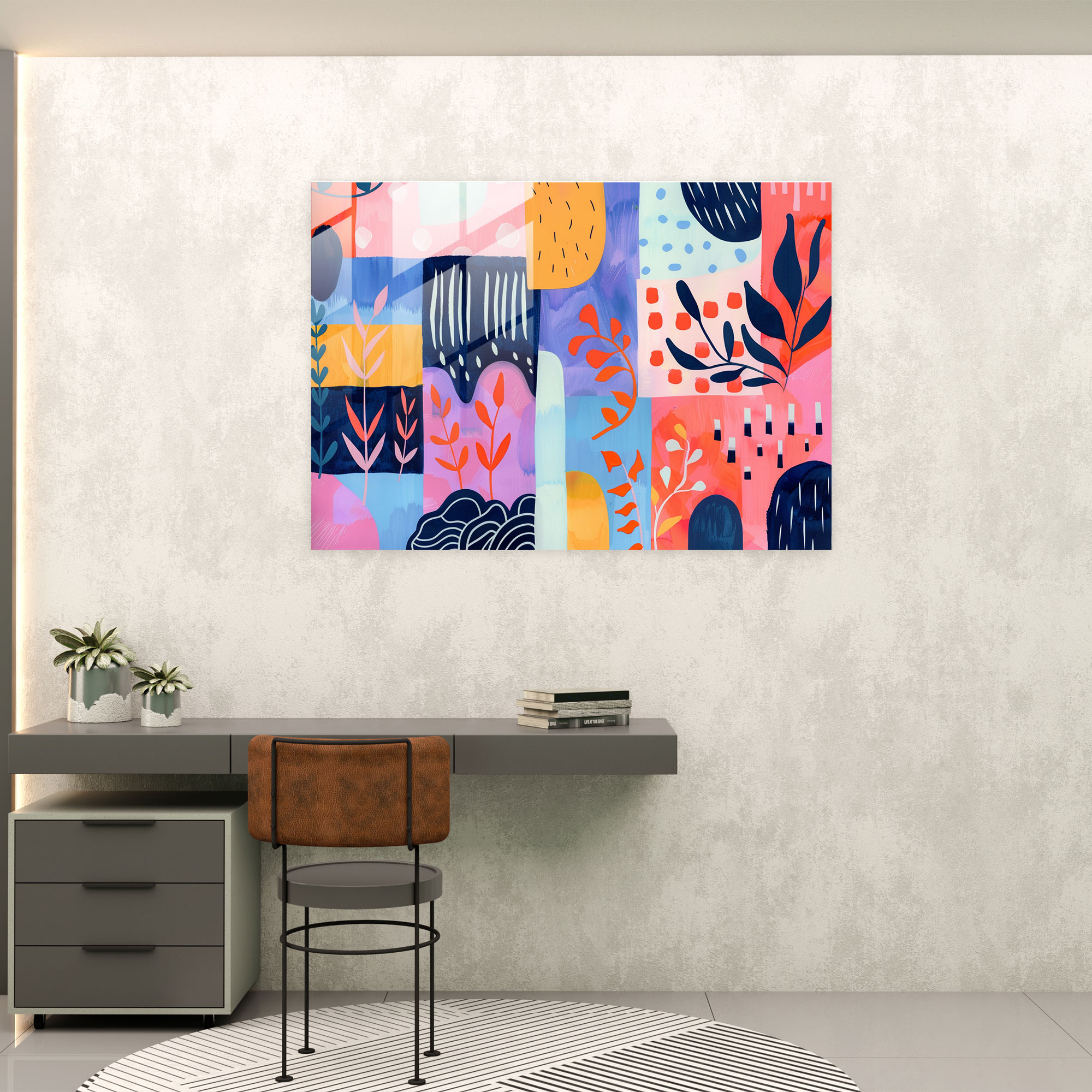Henri Matisse Home Decoration - Playful Shapes - Henri Matisse, Pastel Palette, Home Decoration, Glass Print