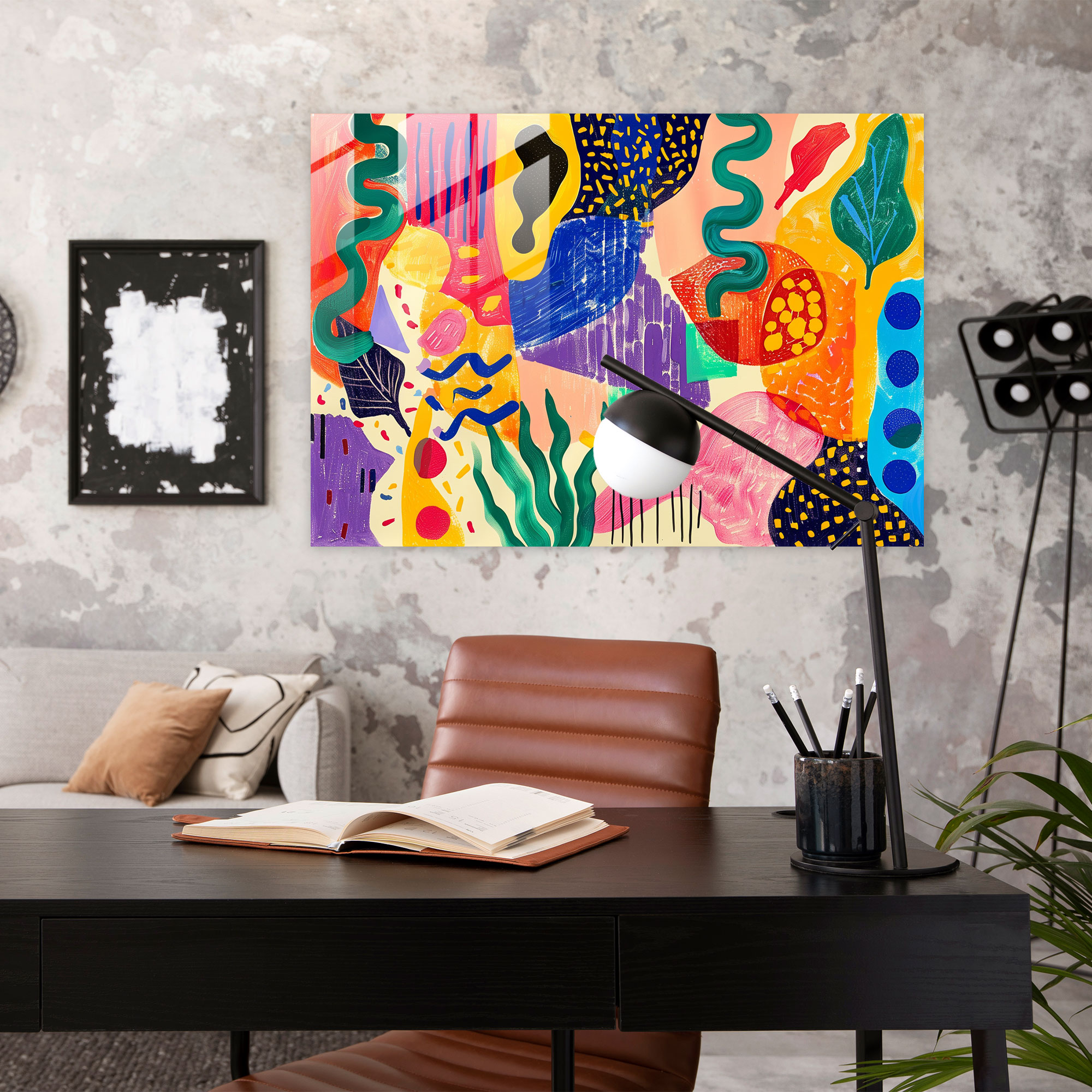 Henri Matisse Glass Print - Colorful Abstract Shapes - Henri Matisse, Wall Decoration, Glass Wall Art, Home Decoration
