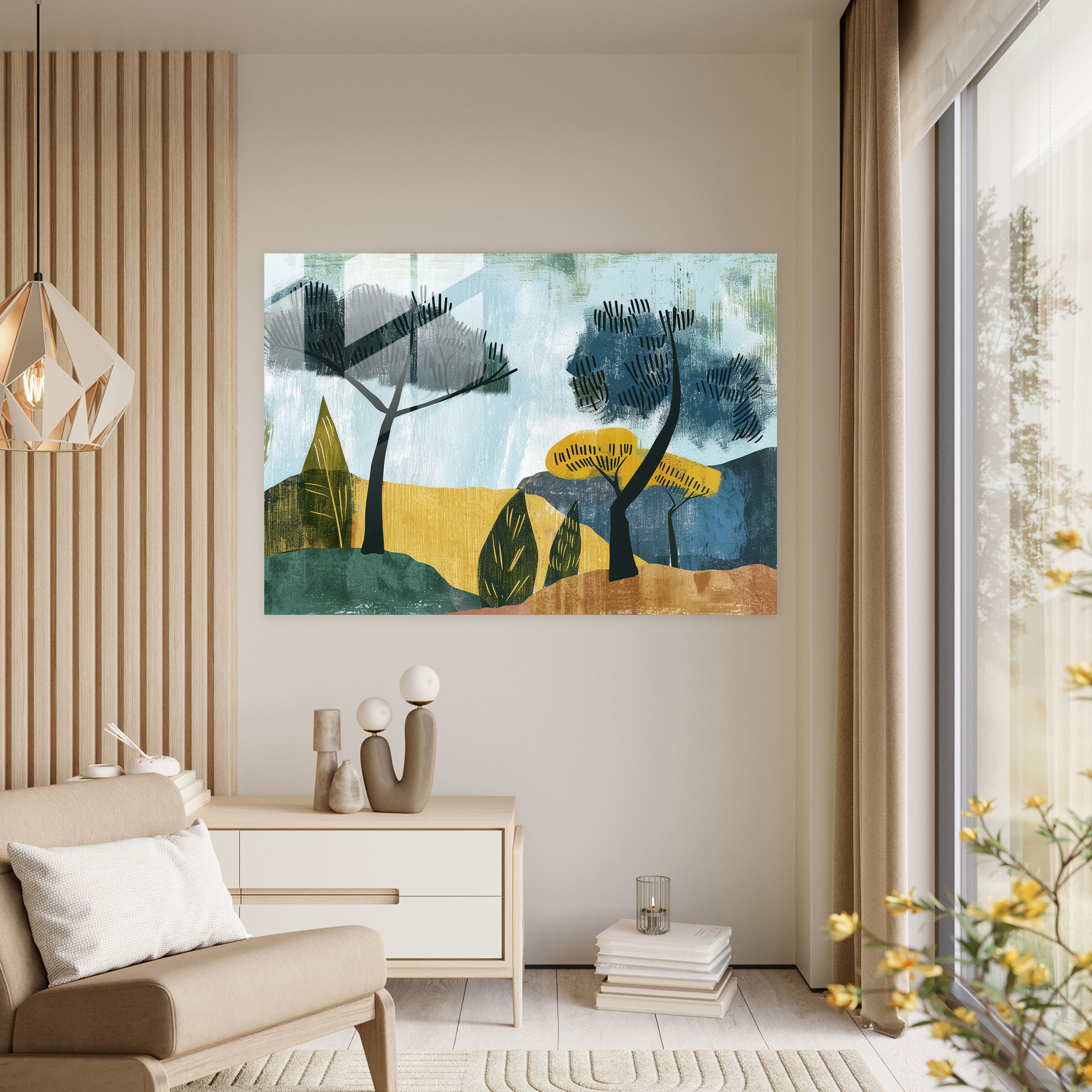 Henri Matisse Glass Wall Art - Serene Landscape - Henri Matisse, Modern Art, Glass Art, Henri Matisse