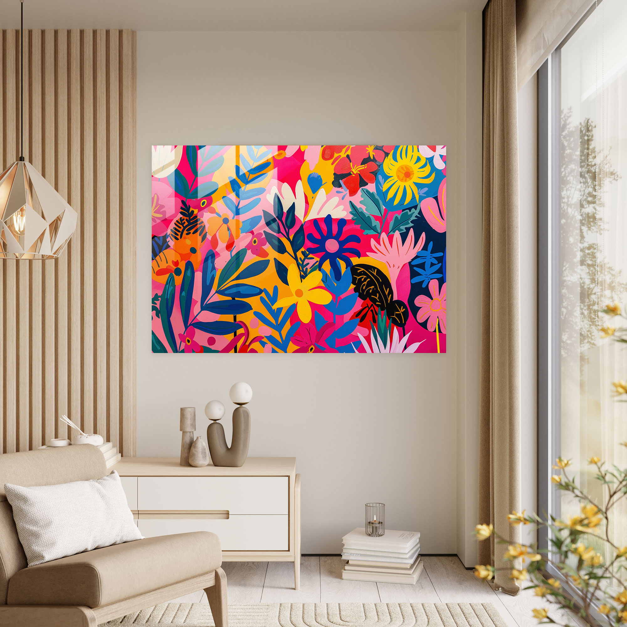 Henri Matisse Glass Print Floral Patterns - Henri Matisse, Wall Decoration, Glass Print, Home Decoration