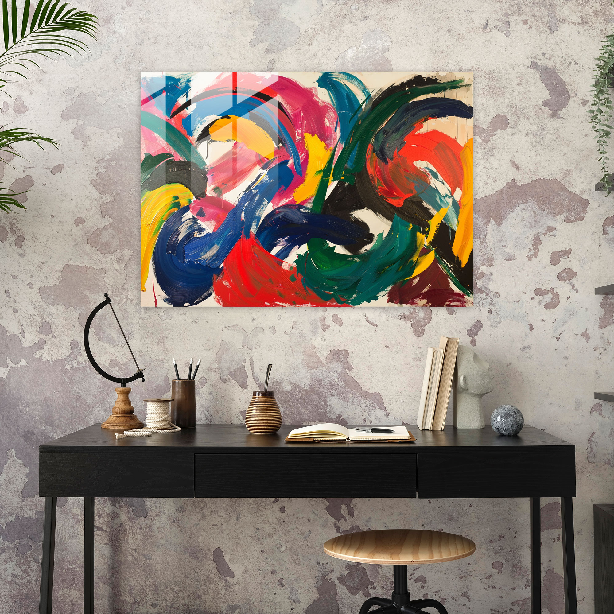 Henri Matisse Glass Print Expressive Brush Strokes - Henri Matisse, Modern Art, Home Decoration, Wall Decoration