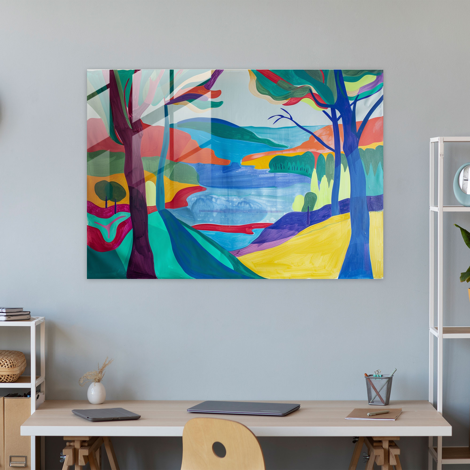 Henri Matisse Glass Print Abstract Landscape - Henri Matisse, Wall Decoration, Glass Wall Art, Home Decoration