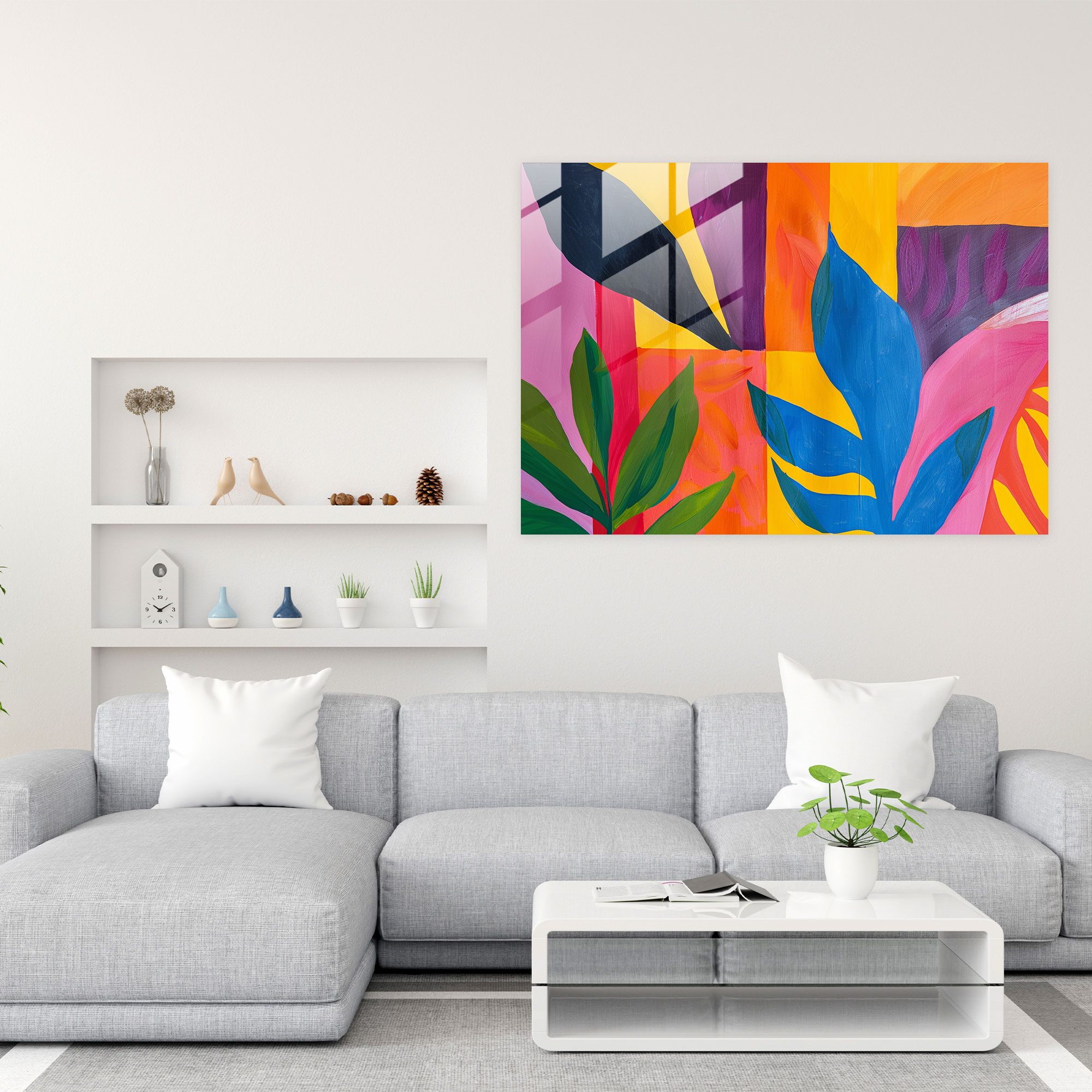 Henri Matisse Glass Print Dynamic Colors - Henri Matisse, Glass Art, Glass Wall Art, Henri Matisse