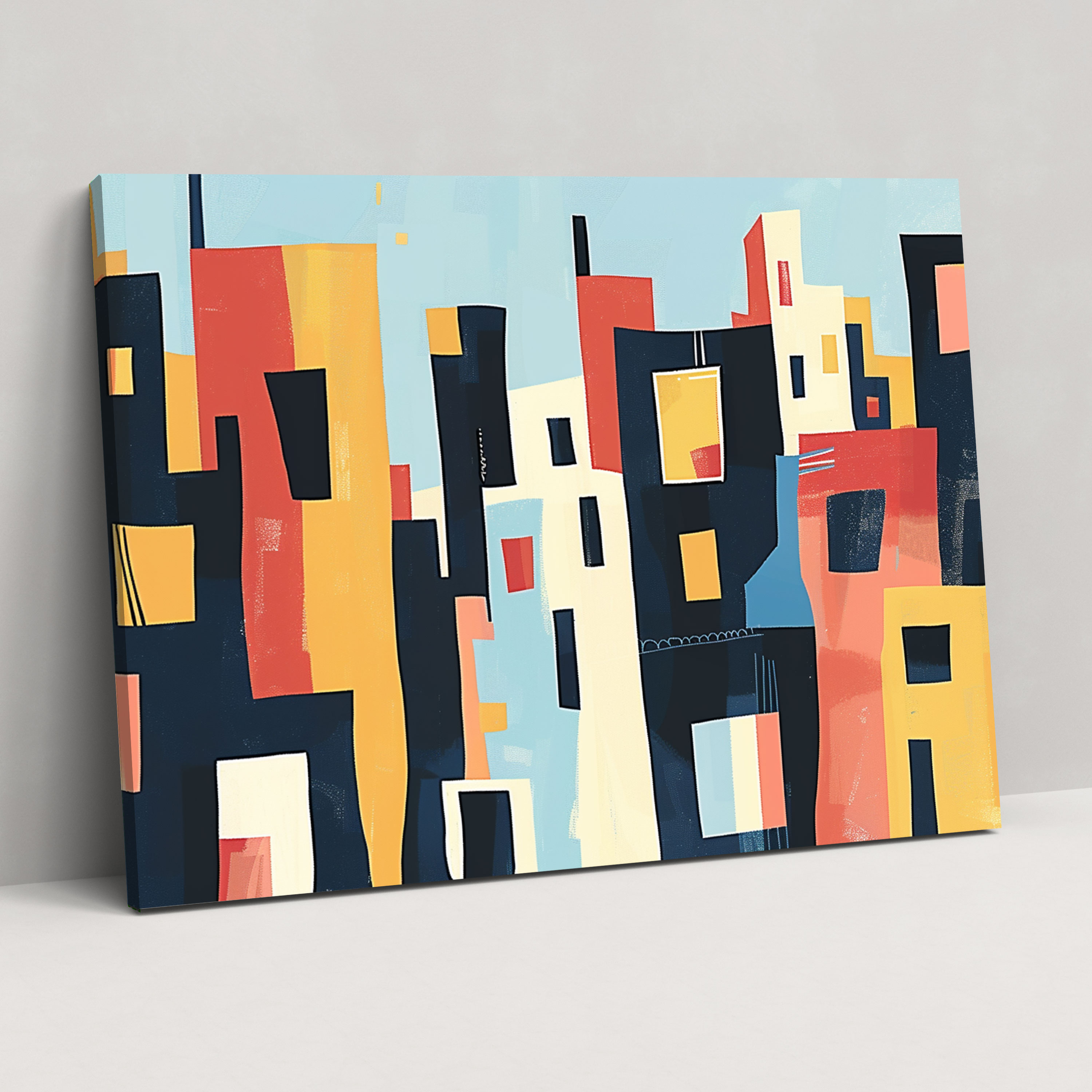 Abstract Cityscape Henri Matisse Style Wall Decoration - Henri Matisse, Wall Art, Wall Decoration, Canvas