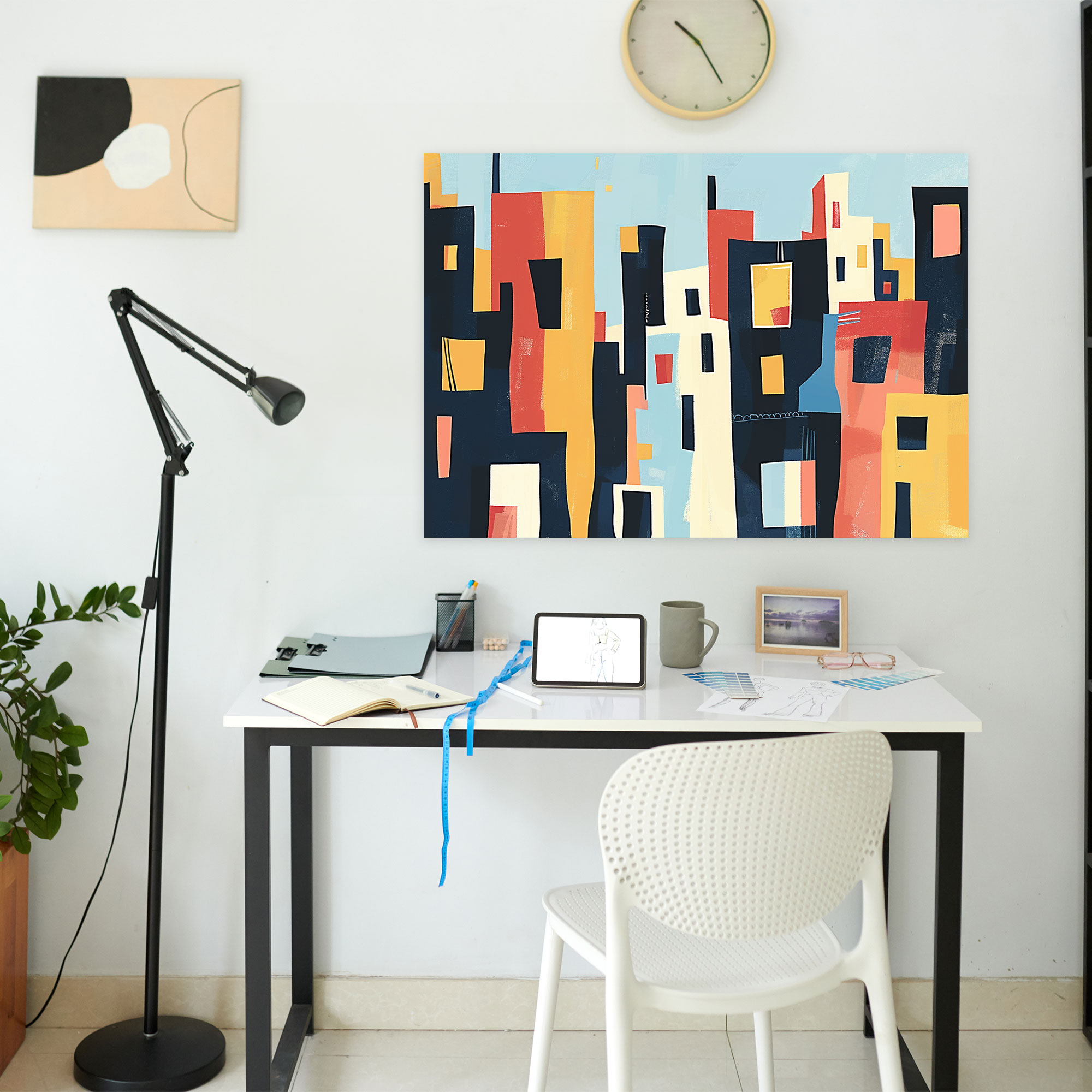 Abstract Cityscape Henri Matisse Style Wall Decoration - Henri Matisse, Wall Art, Wall Decoration, Canvas