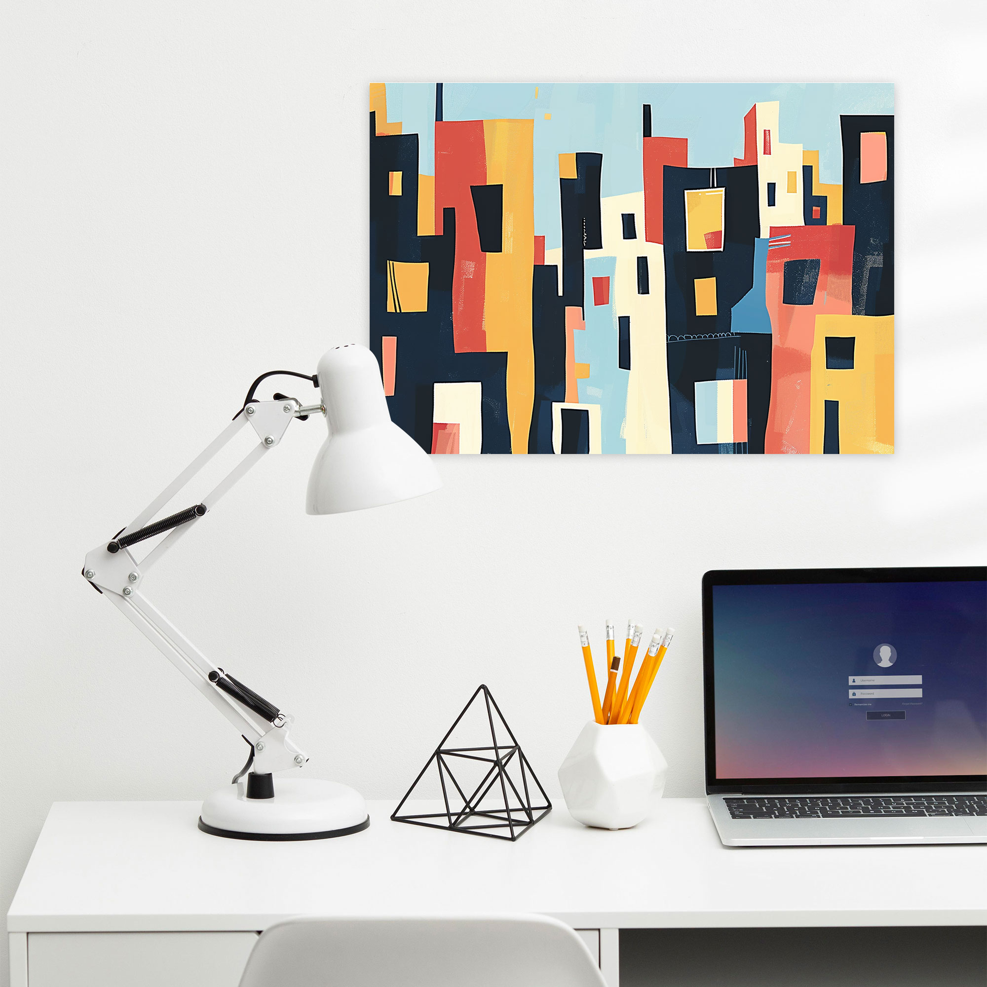 Abstract Cityscape Henri Matisse Style Wall Decoration - Henri Matisse, Wall Art, Wall Decoration, Canvas