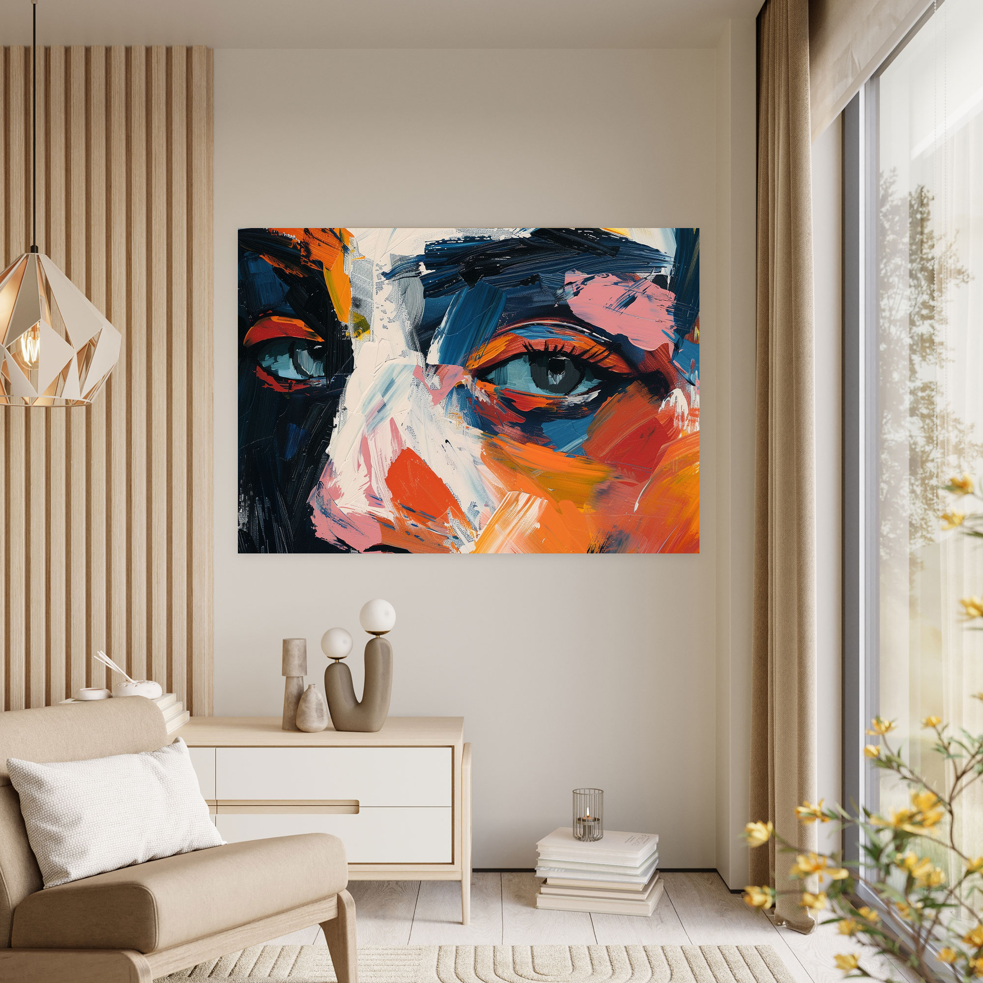 Expressive Portrait Henri Matisse Style Canvas Print - Henri Matisse, Henri Matisse Style, Home Decoration, Canvas Wall Art