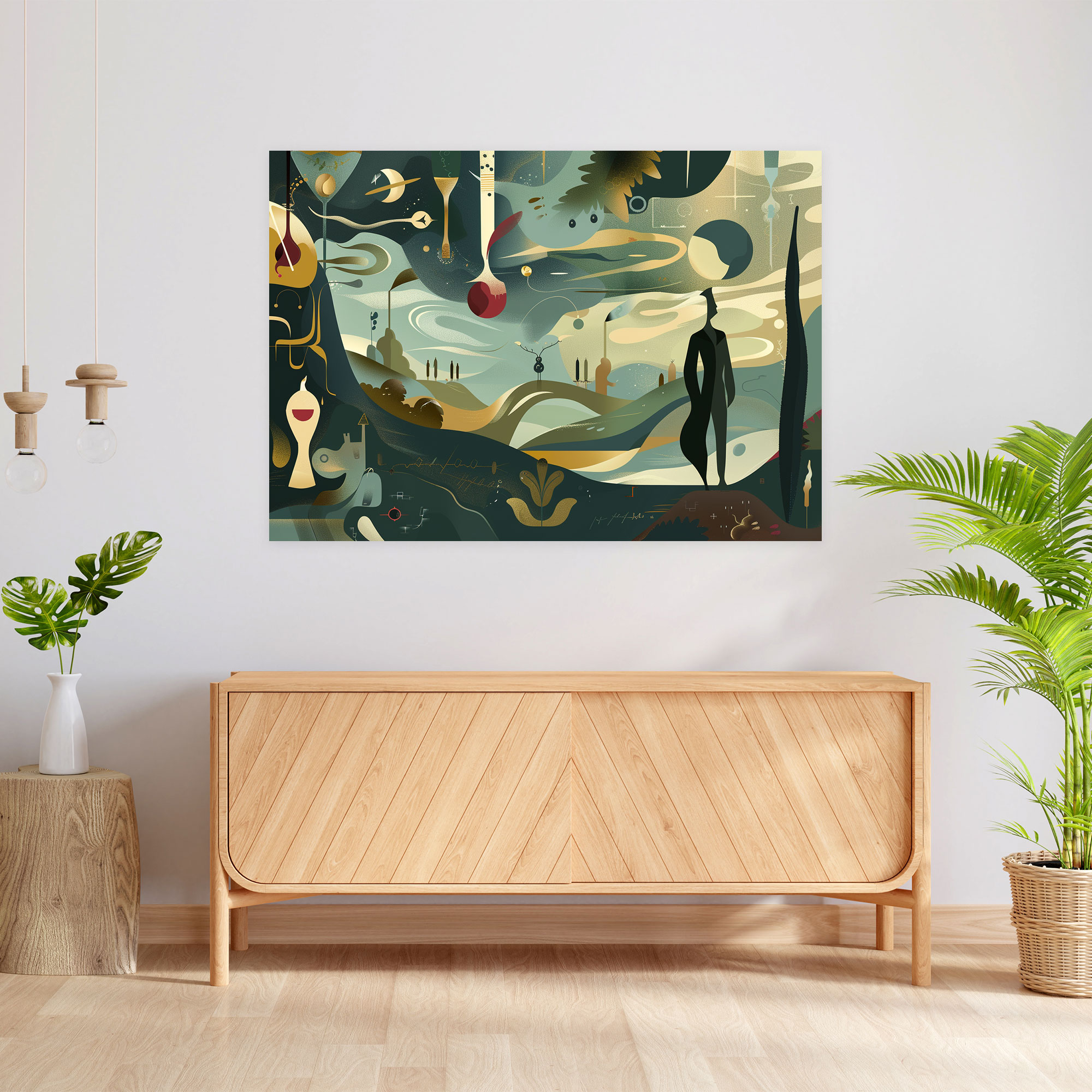 Surreal Landscape Henri Matisse Style Canvas Print - Henri Matisse, Canvas Wall Art, Wall Decoration, Wall Art