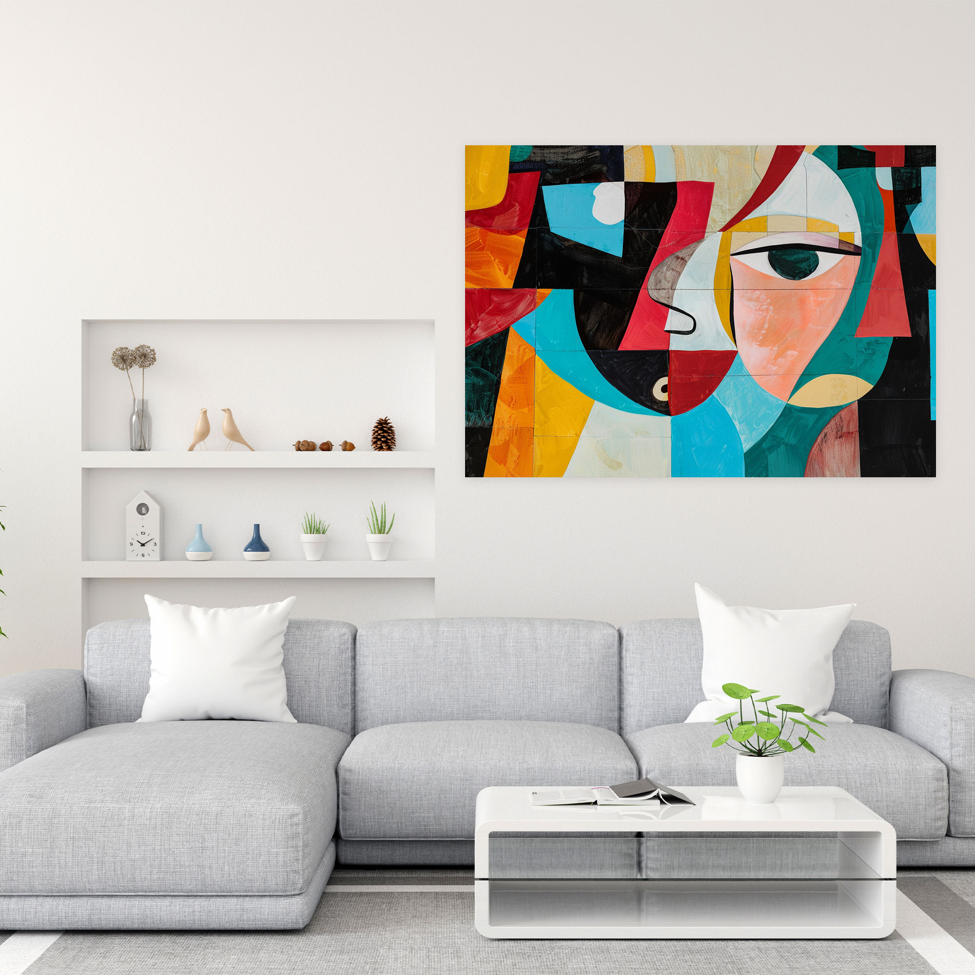Fragmented Cubist Henri Matisse Canvas Print - Henri Matisse, Wall Art, Wall Decoration, Home Decoration