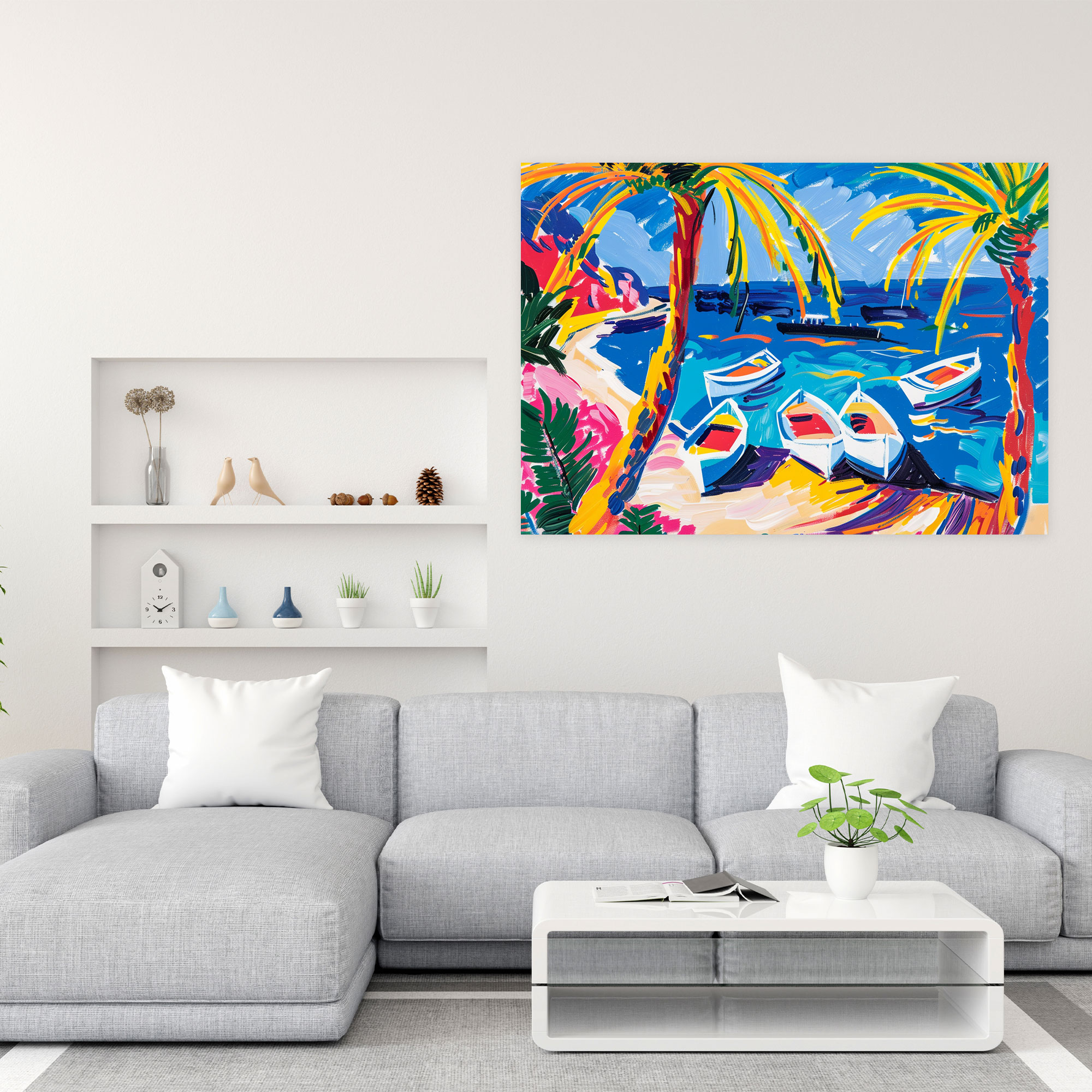 Henri Matisse Canvas Print - Henri Matisse, Seaside Scene, Henri Matisse, Vibrant Color Palette